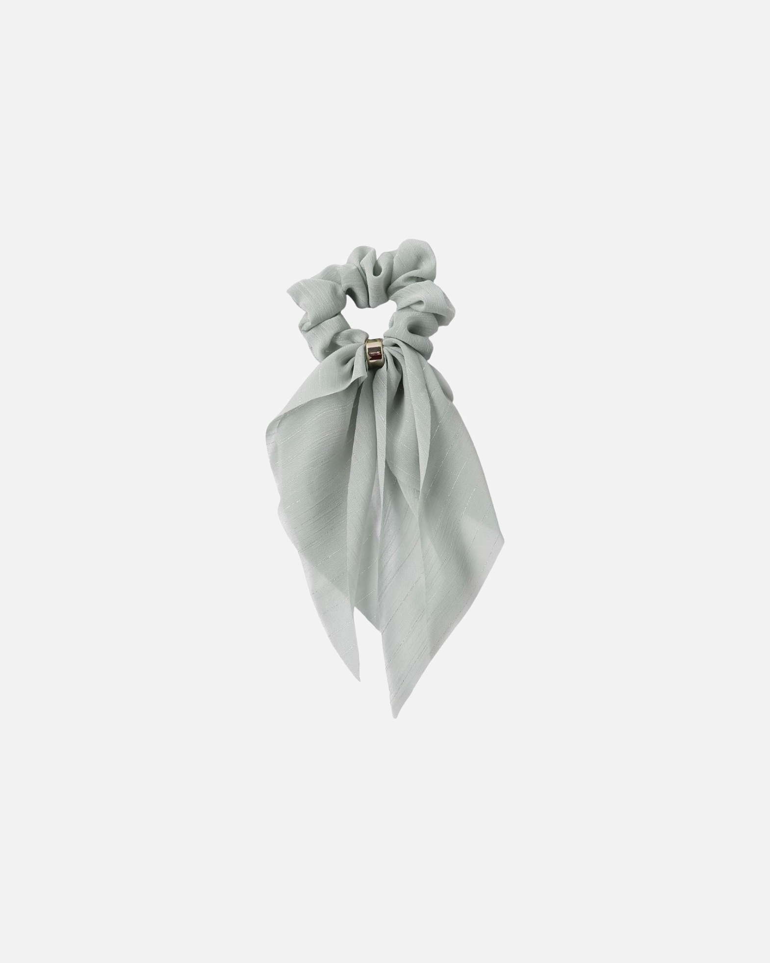 Élastique pour Unisexe SOHO SOHO Vina Choucou avec Foulard - Gris SOHO Vina Choucou Scrunchie avec Foulard et Rayures Pailletées - Vert