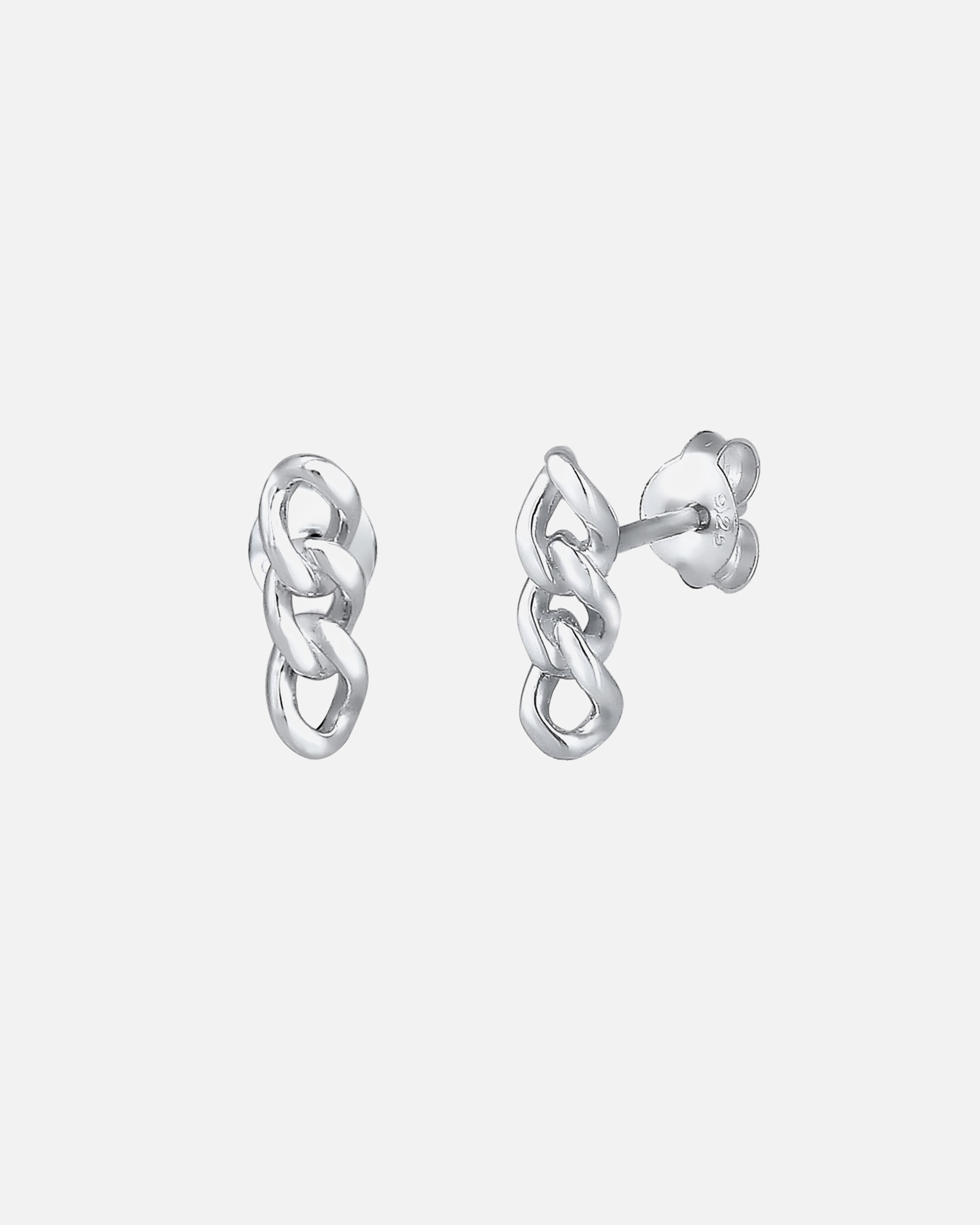 Boucles d'oreilles pour Femme Elli Femme Chaînette Bouchon en Argent Sterling 925 silberfarben