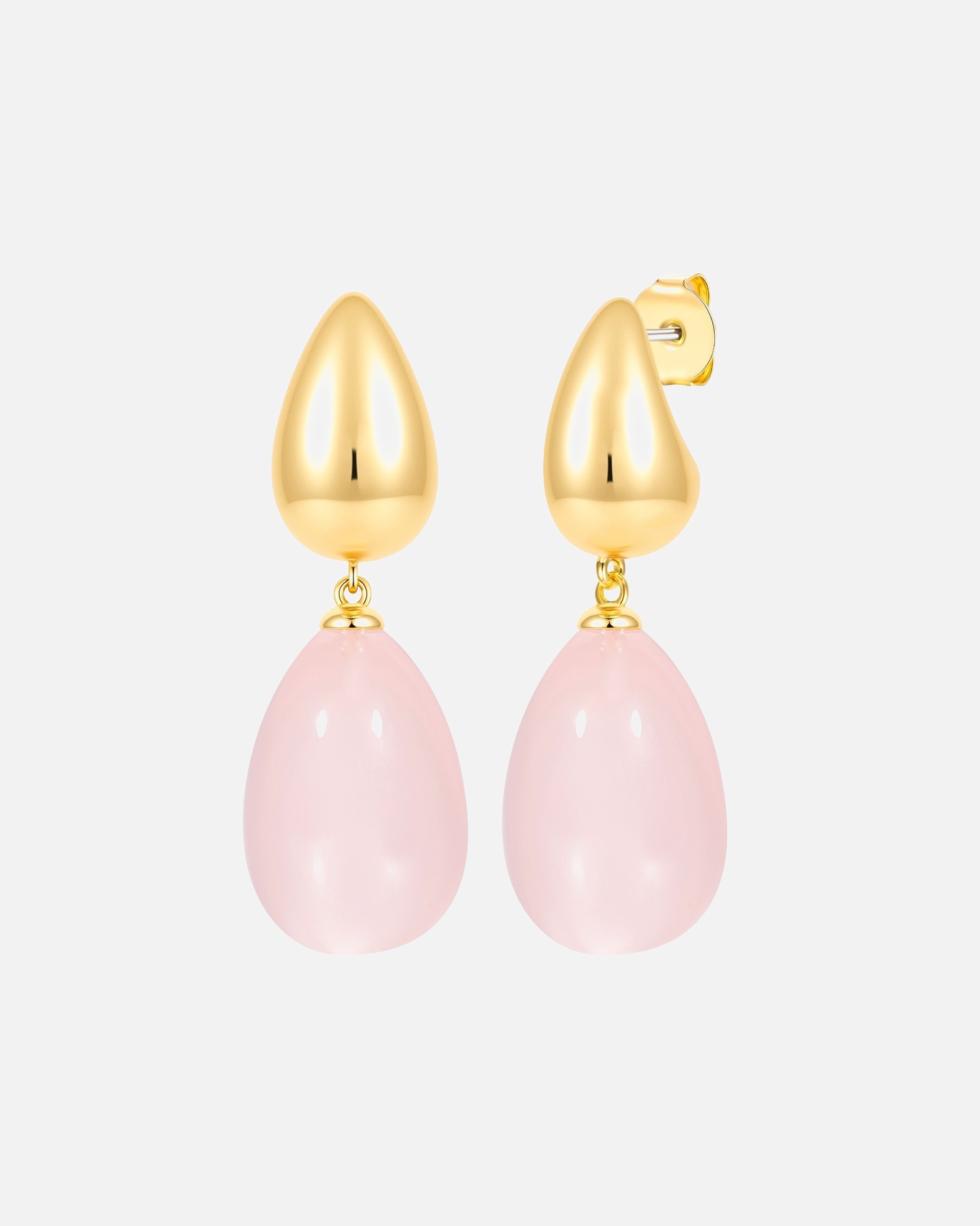 Boucles d'oreilles pour Femme Yokoamii Boucles d'oreilles pendantes en laiton doré avec plastique 44,5 mm