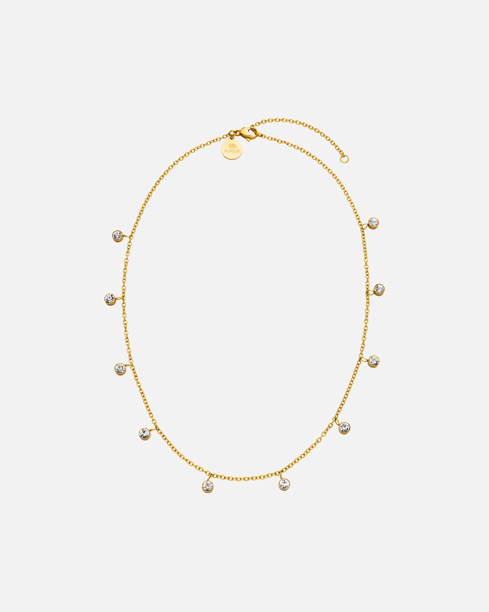 Collier pour Unisexe Purelei Nani Collier 100% acier inoxydable Or