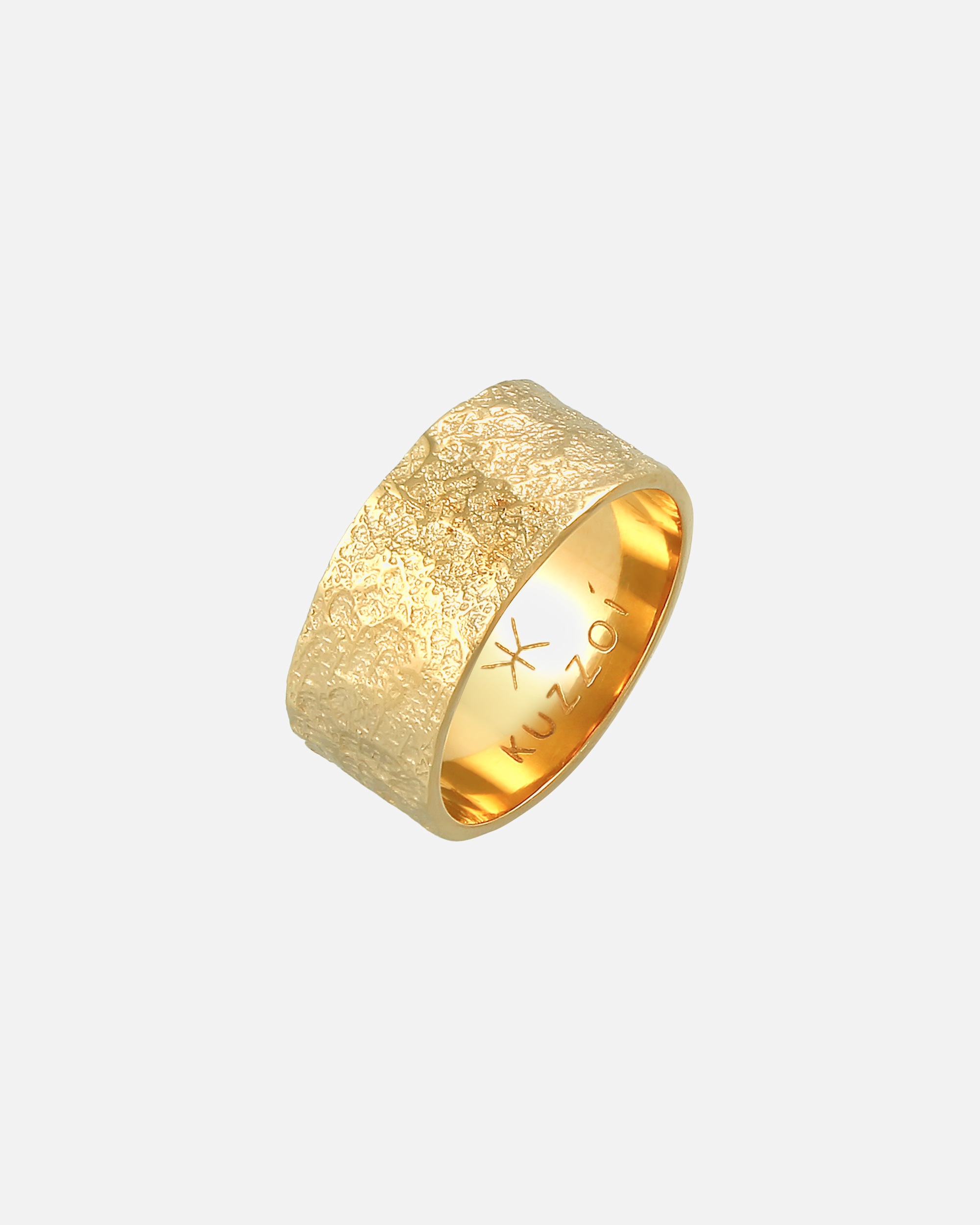 Bague pour Homme KUZZOI Bague en forme de ruban pour Homme, texture Organique, Argent 925 54