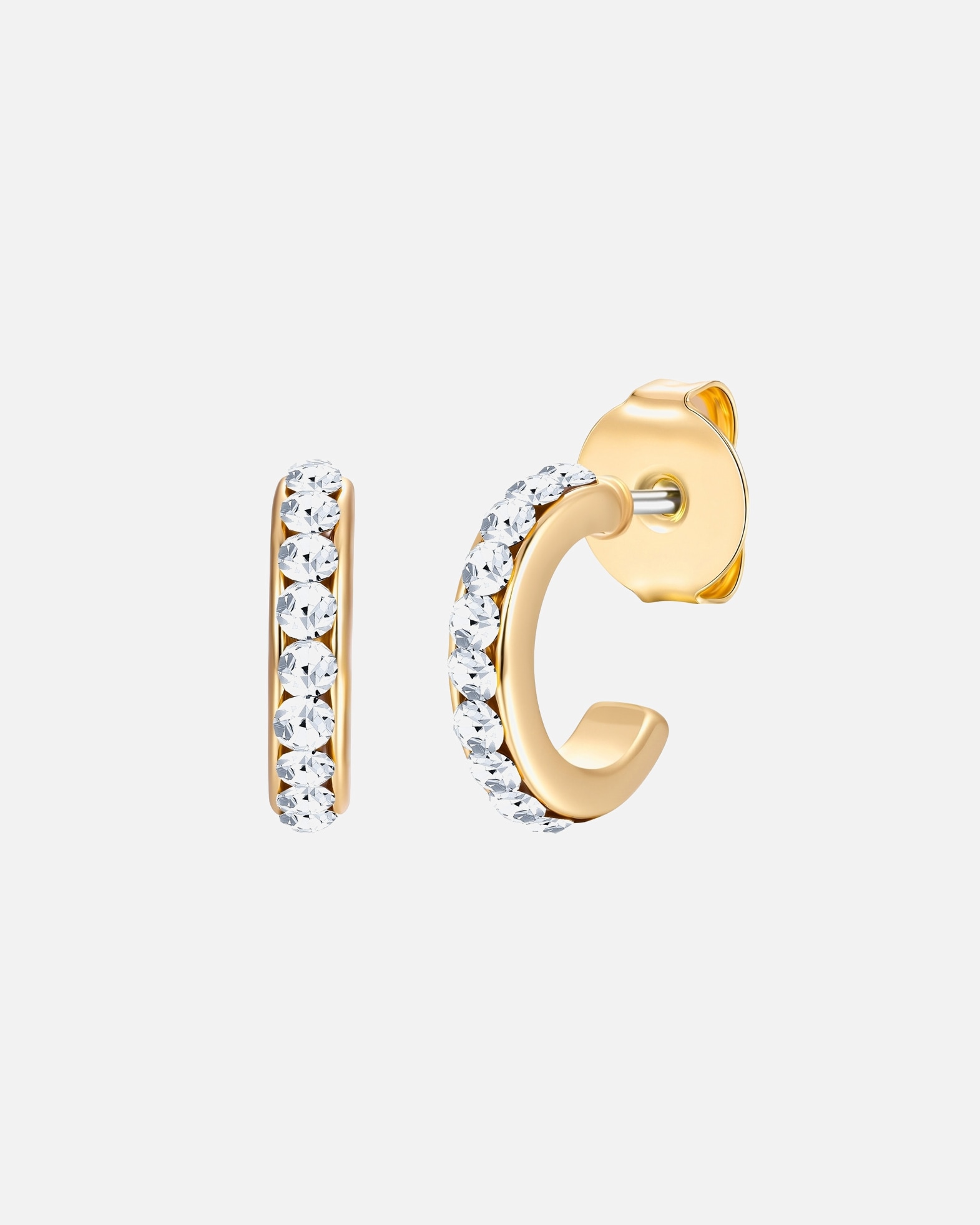 Créoles pour Femme Lulu & Jane Créoles en alliage métallique en Or avec Cristal 15,1 mm
