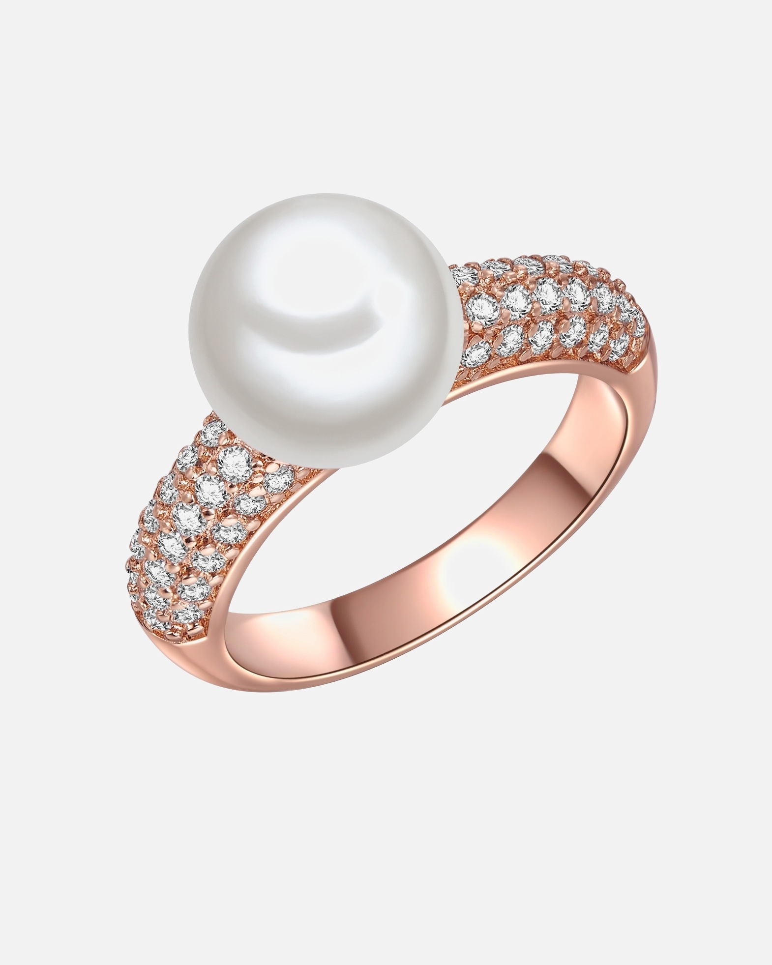 Bague pour Femme Lulu & Jane Bague en Laiton en Or rose 52