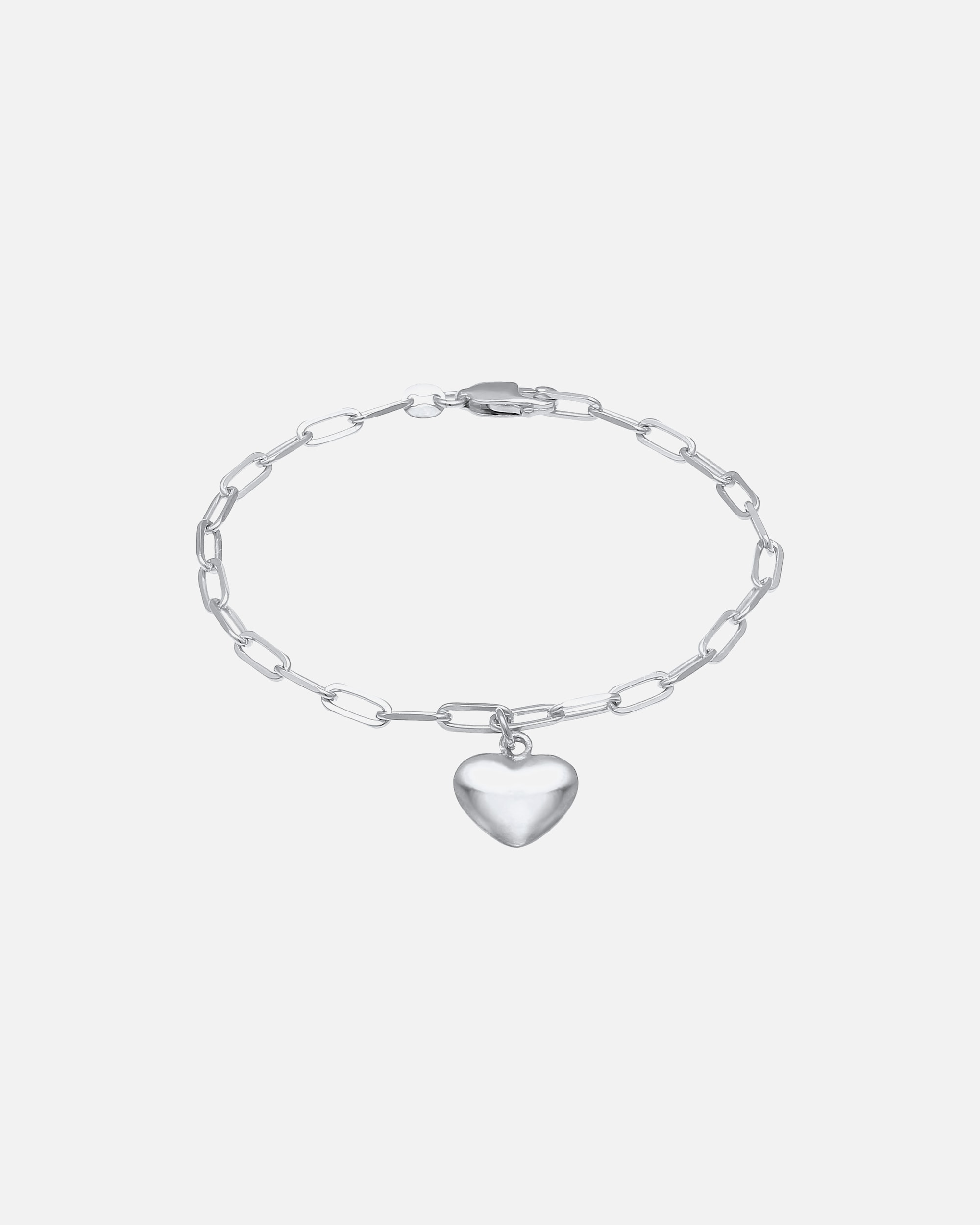 Bracelet pour Femme Elli Tendance ovale de Ladies Heart Love Links en argent sterling 925 16
