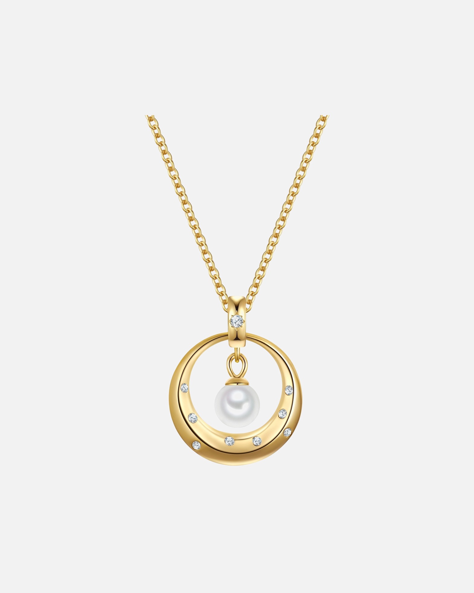 Collier pour Femme Rafaela Donata Chaîne en Argent sterling en Or jaune Chaîne de base 42,0 + rallonge de 5,0 cm