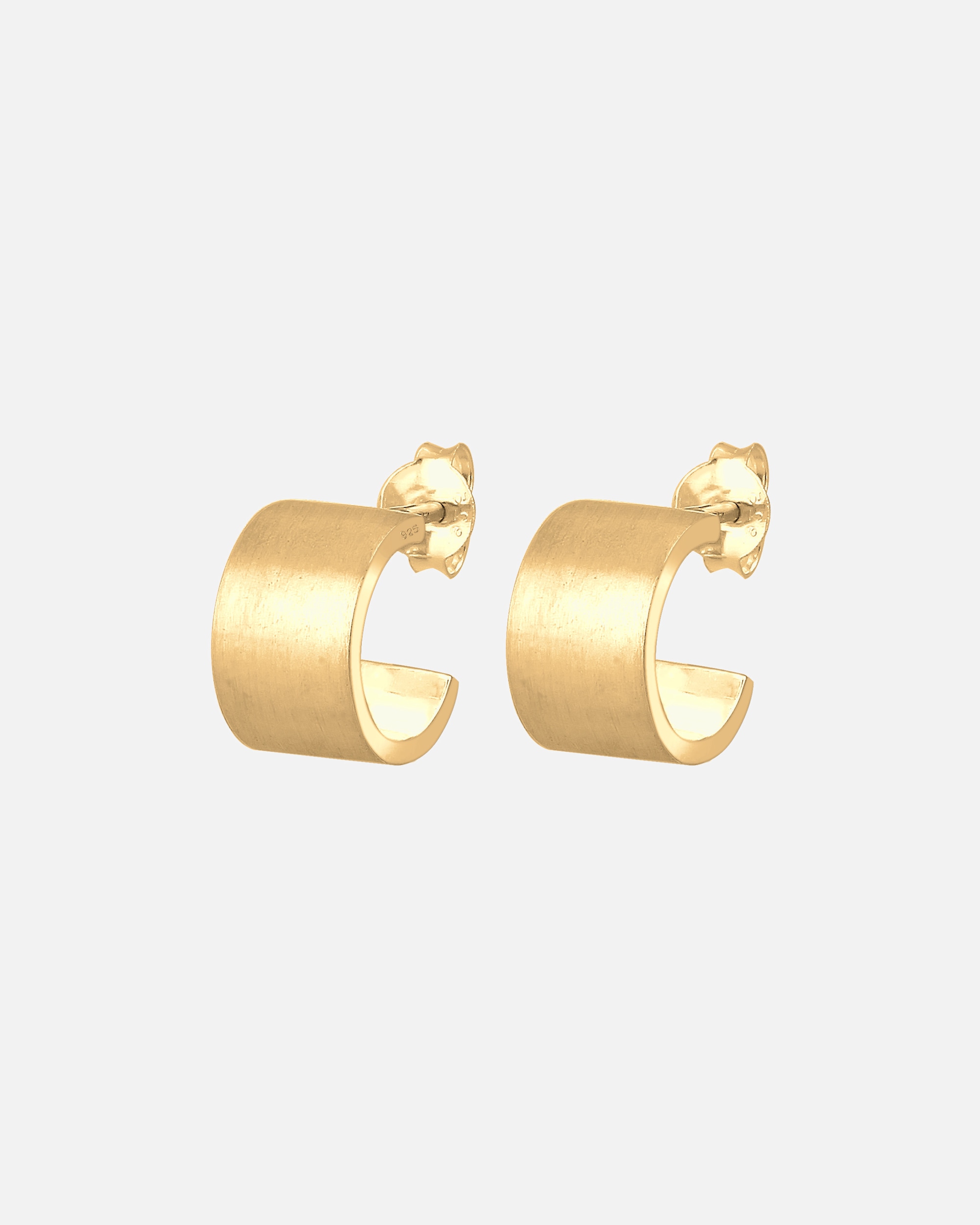 Boucles d'oreilles pour Femme Elli Femmes Créoles Connecteur Cool Matt en argent sterling 925 goldfarben
