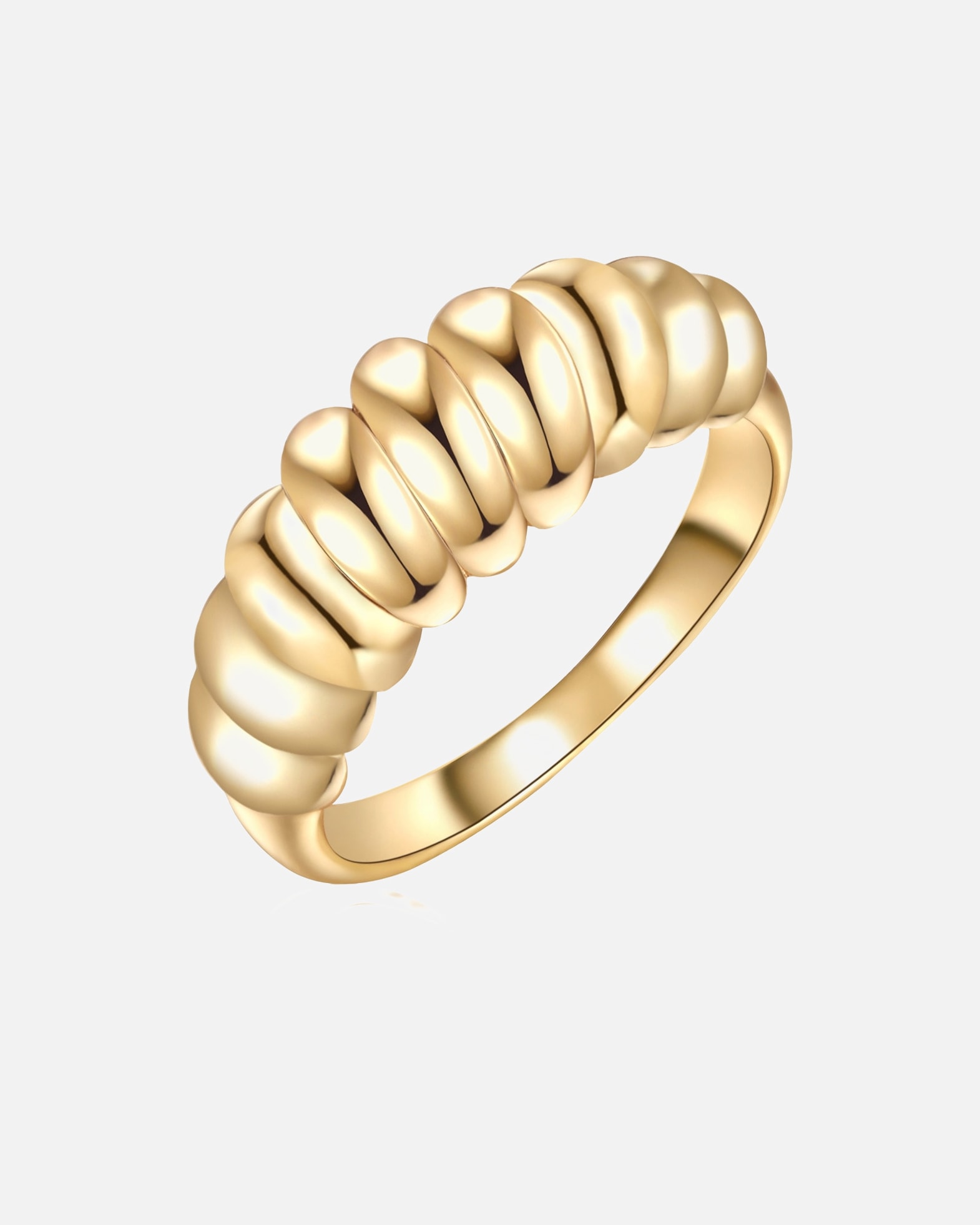 Bague pour Femme Lulu & Jane Bague en Métal en Or jaune 52
