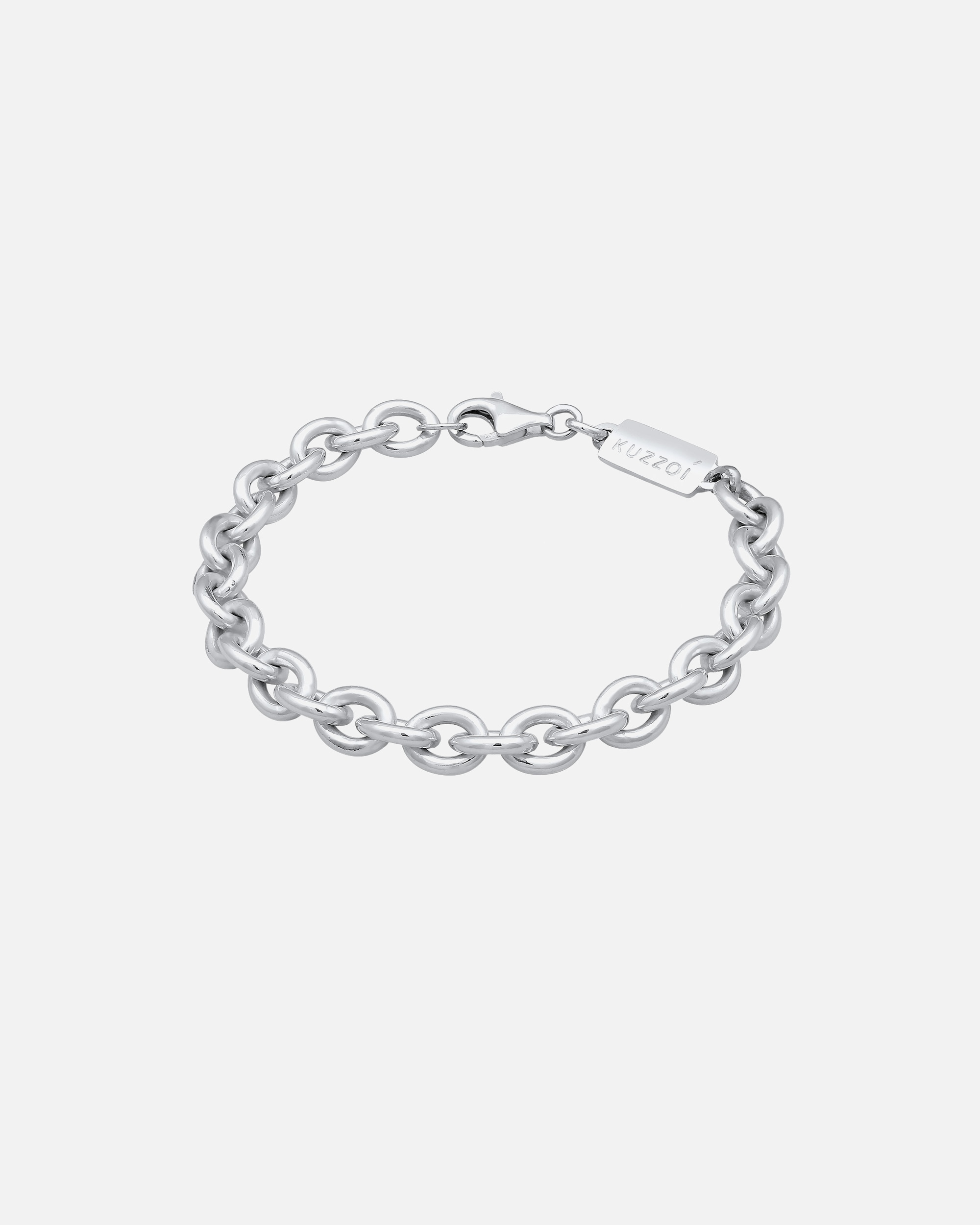Bracelet pour Homme KUZZOI Hommes Maillons grossiers Basique en argent sterling 925 21