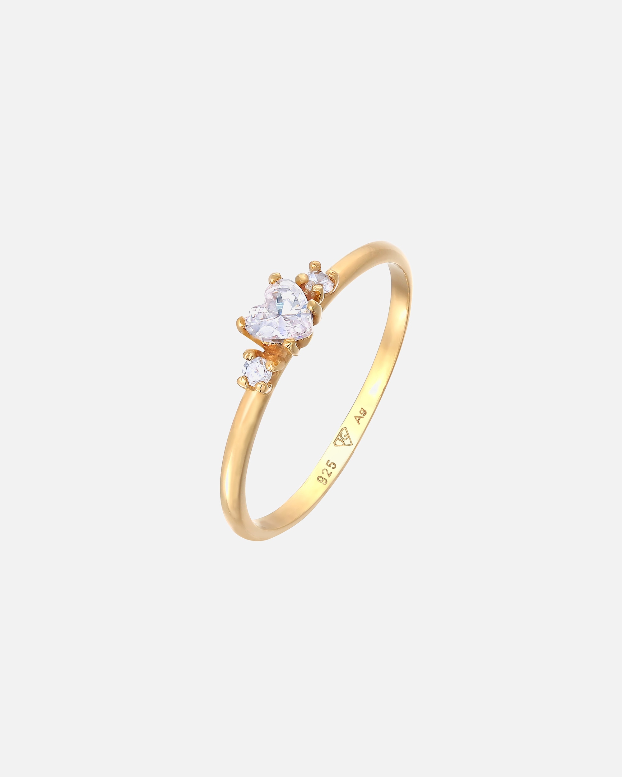 Bague pour Femme Elli Herz Zirkonia Liebe Verlobung 925 Silber 58