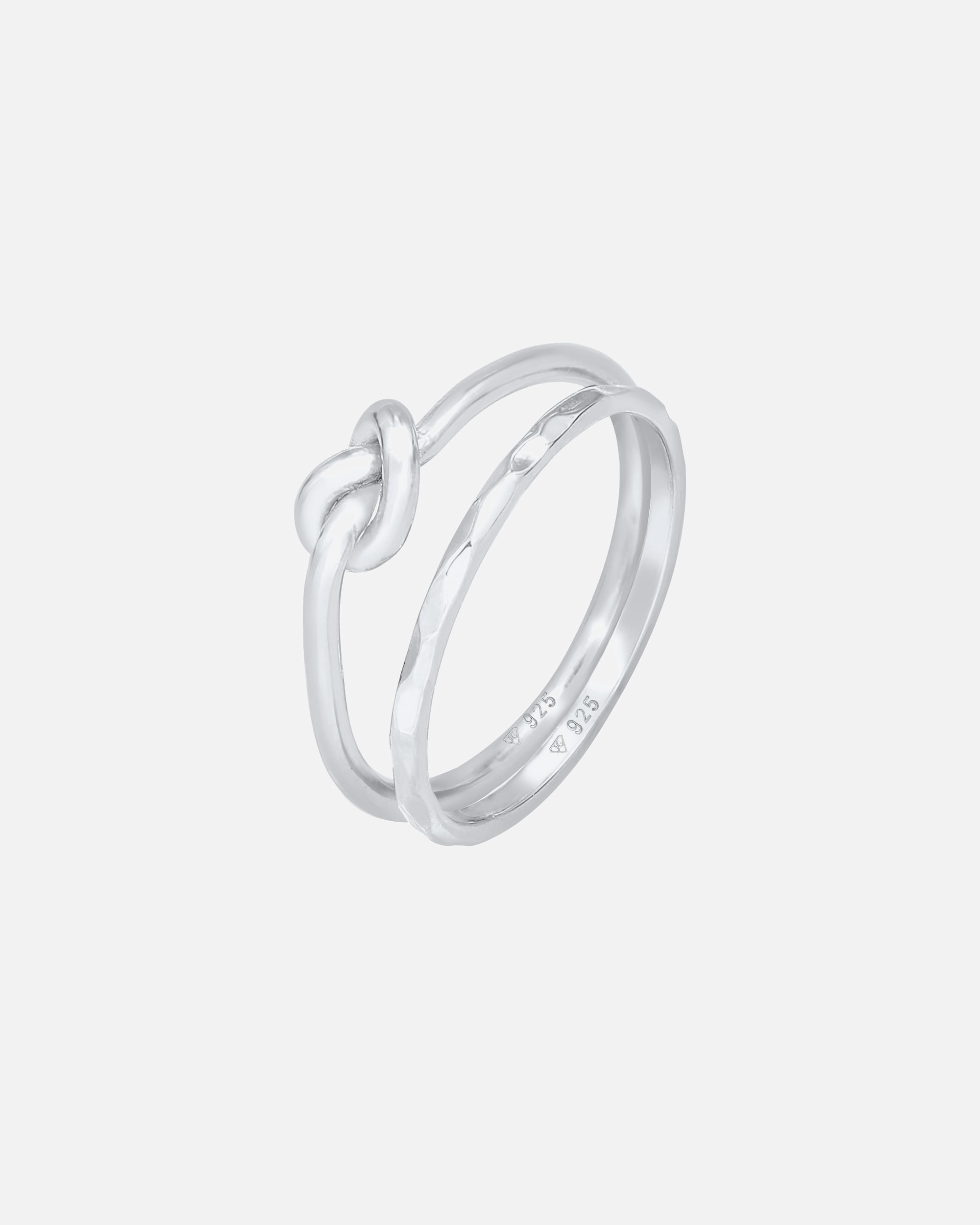 Bague pour Femme Elli Femmes Duo Knot Trend Basic Minimal en argent sterling 925 52