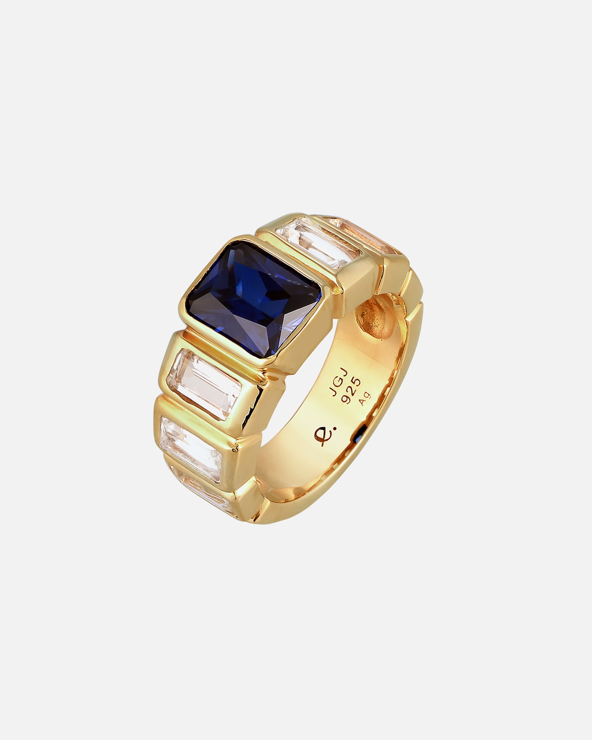Bague pour Femme Elli PREMIUM Bague Topaze Saphir Bleu Foncé 925 Sterling Silver 54