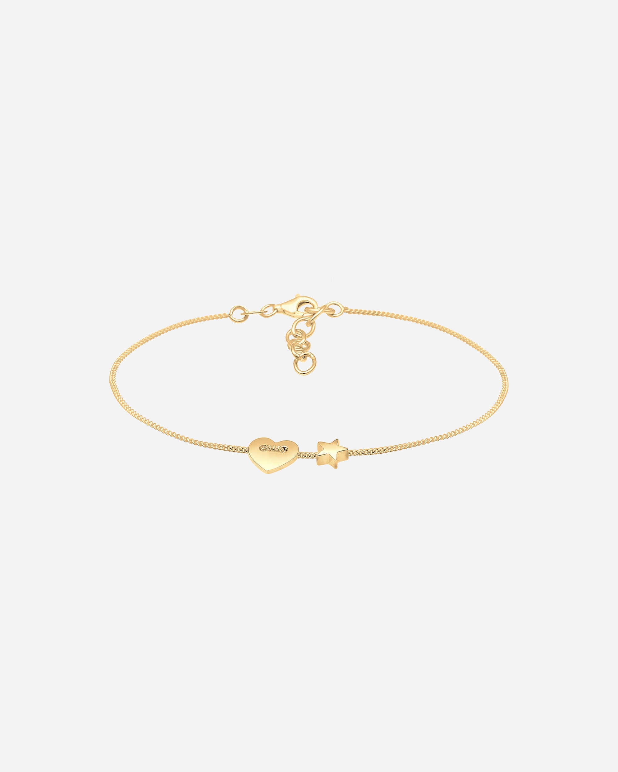Bracelet pour Femme Elli Cœur étoiles symbole astro filigrane Argent 925 goldfarben