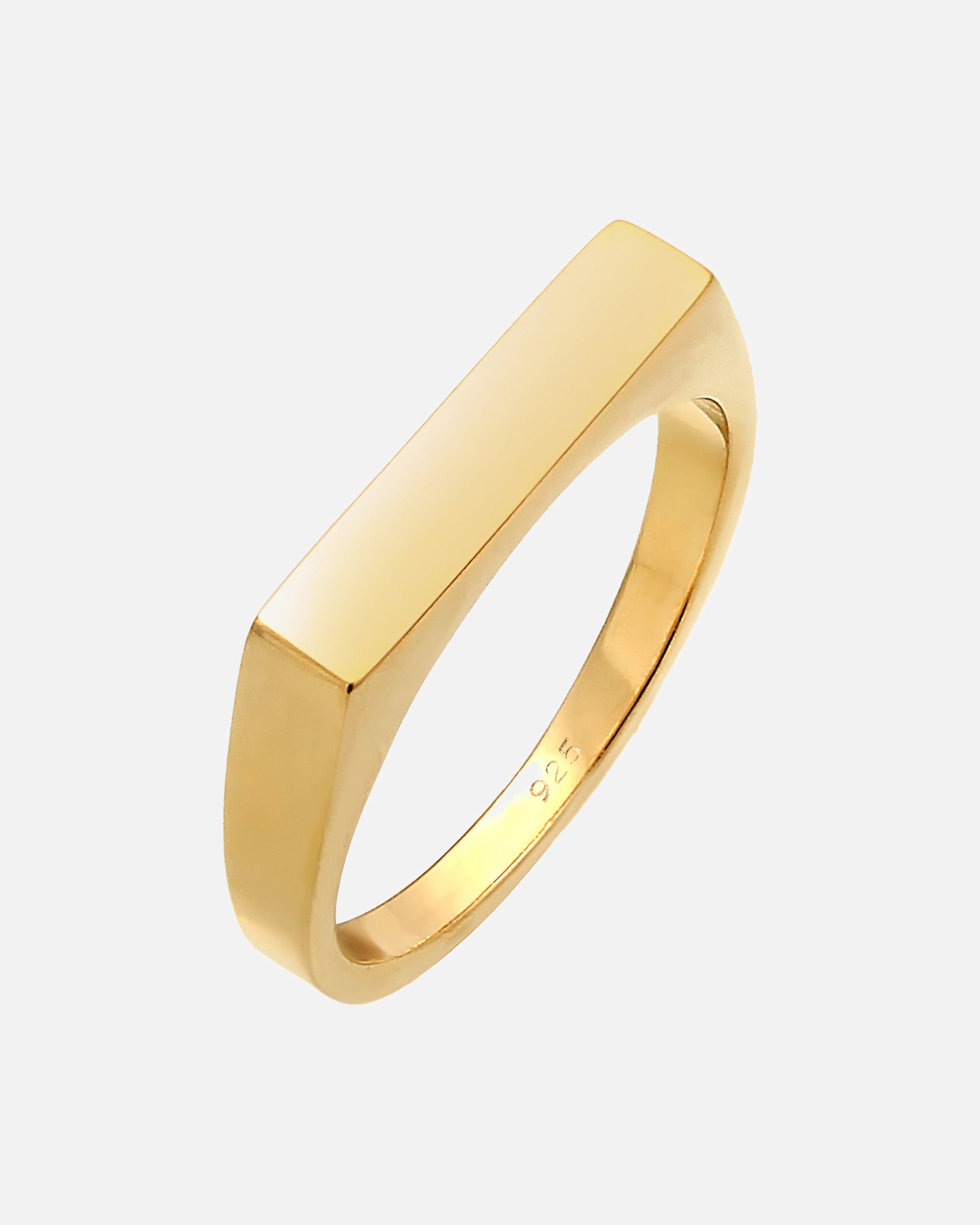 Bague pour Femme Elli Bague Sceau Pinky Angulaire Géo Design 925 Argent 58