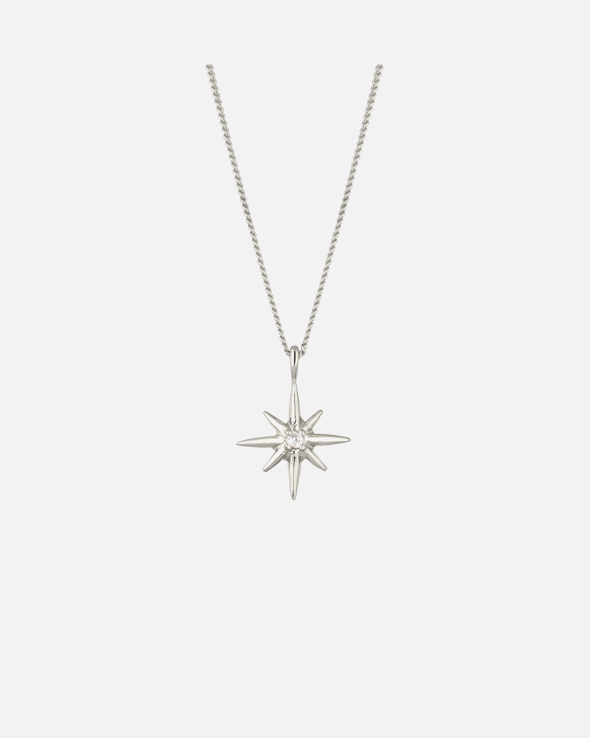 Collier pour Femme Elli DIAMONDS Collier court avec diamants Étoile Diamant de laboratoire Blanc Brillant (0.035 ct) 925 Sterling Silver silberfarben