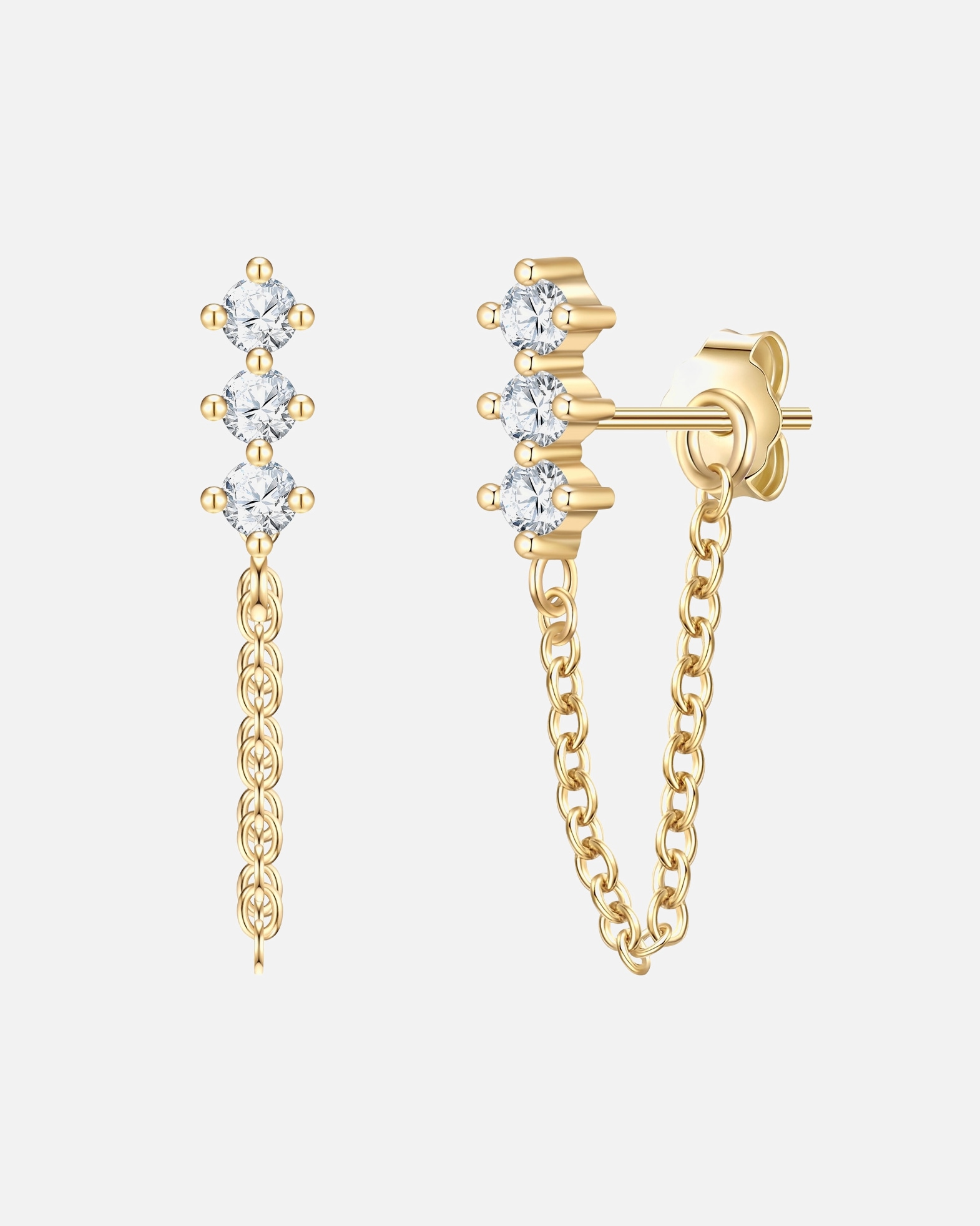 Boucles d'oreilles pour Femme Glanzstücke München Boucles d´oreilles en Argent sterling en Or jaune 18,5 mm