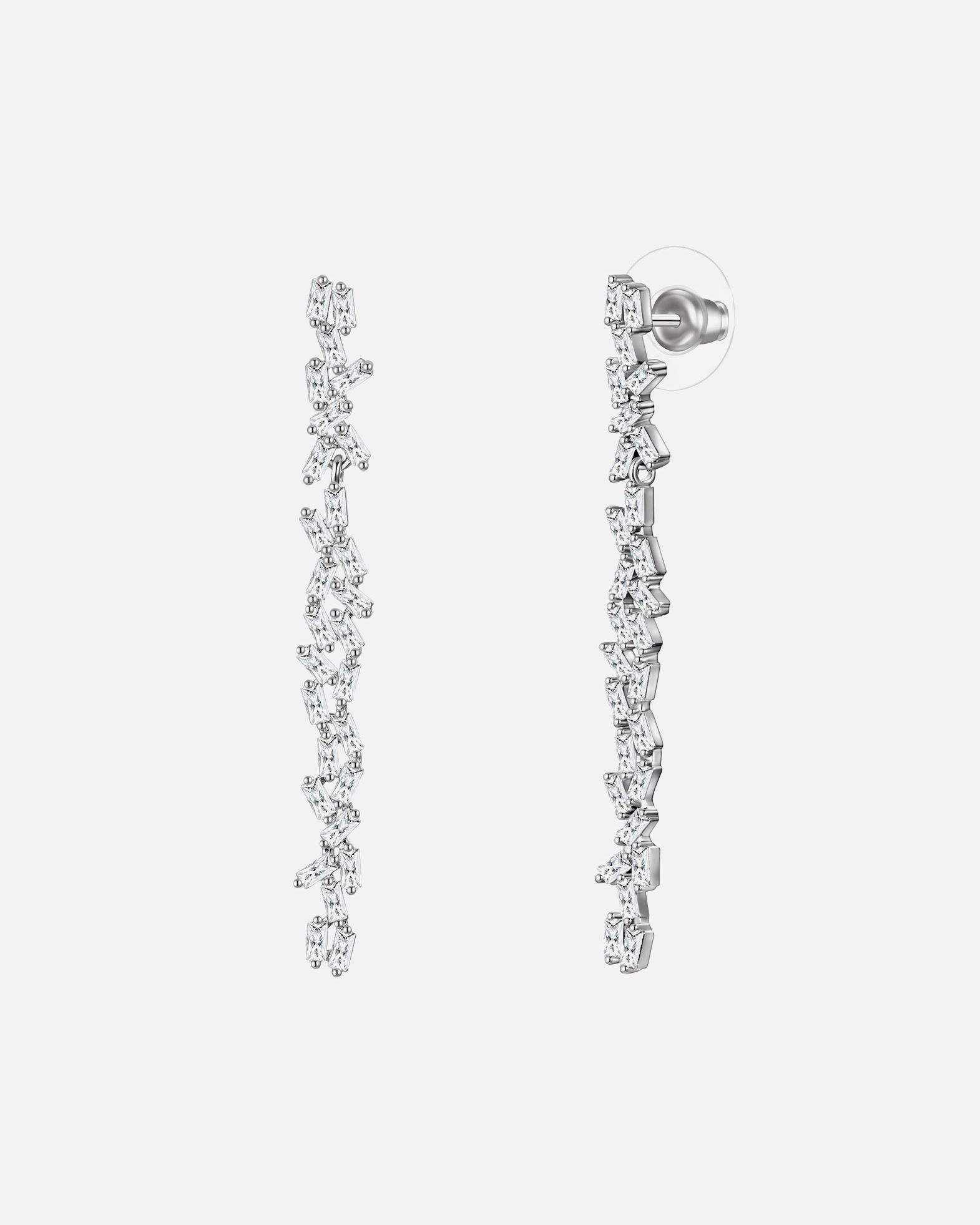 Boucles d'oreilles pour Femme Yokoamii Boucles d´oreilles en Laiton en Argent 54,1 mm