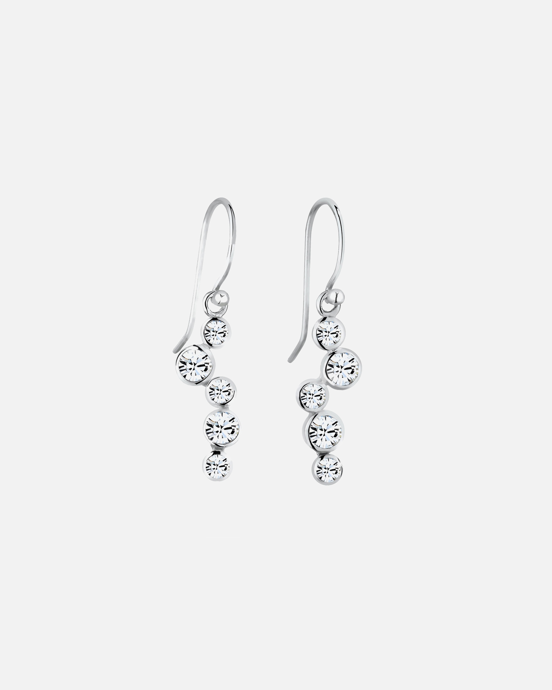 Boucles d'oreilles pour Femme Elli Femmes Goutte look élégant avec cristaux en argent sterling 925 Blanc