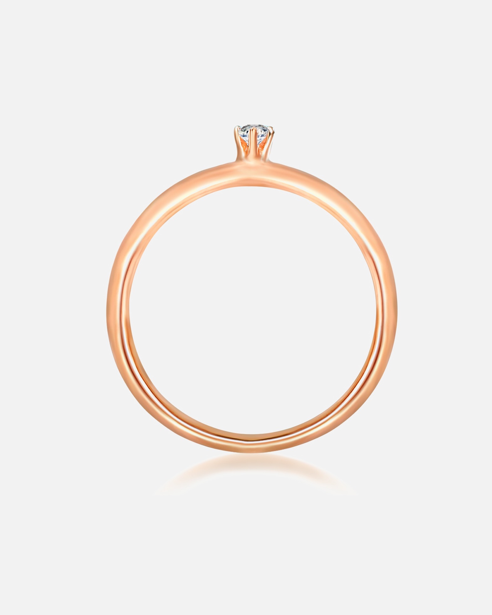 Bague pour Femme Trilani Bague en argent Argent sterling Oxyde de zirconium (CZ) en Or rose 62