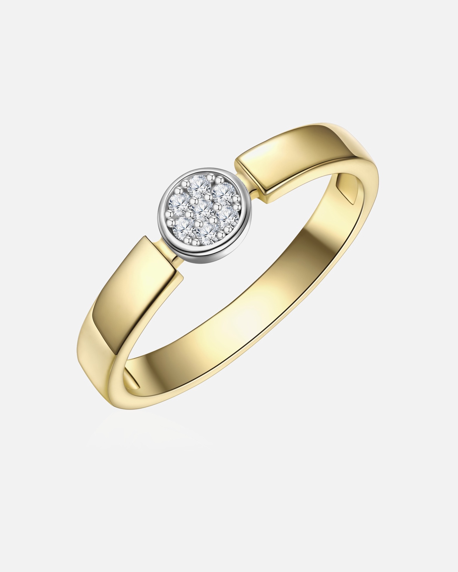 Bague pour Femme Rafaela Donata Bague en Argent sterling en Argent/or jaune 52