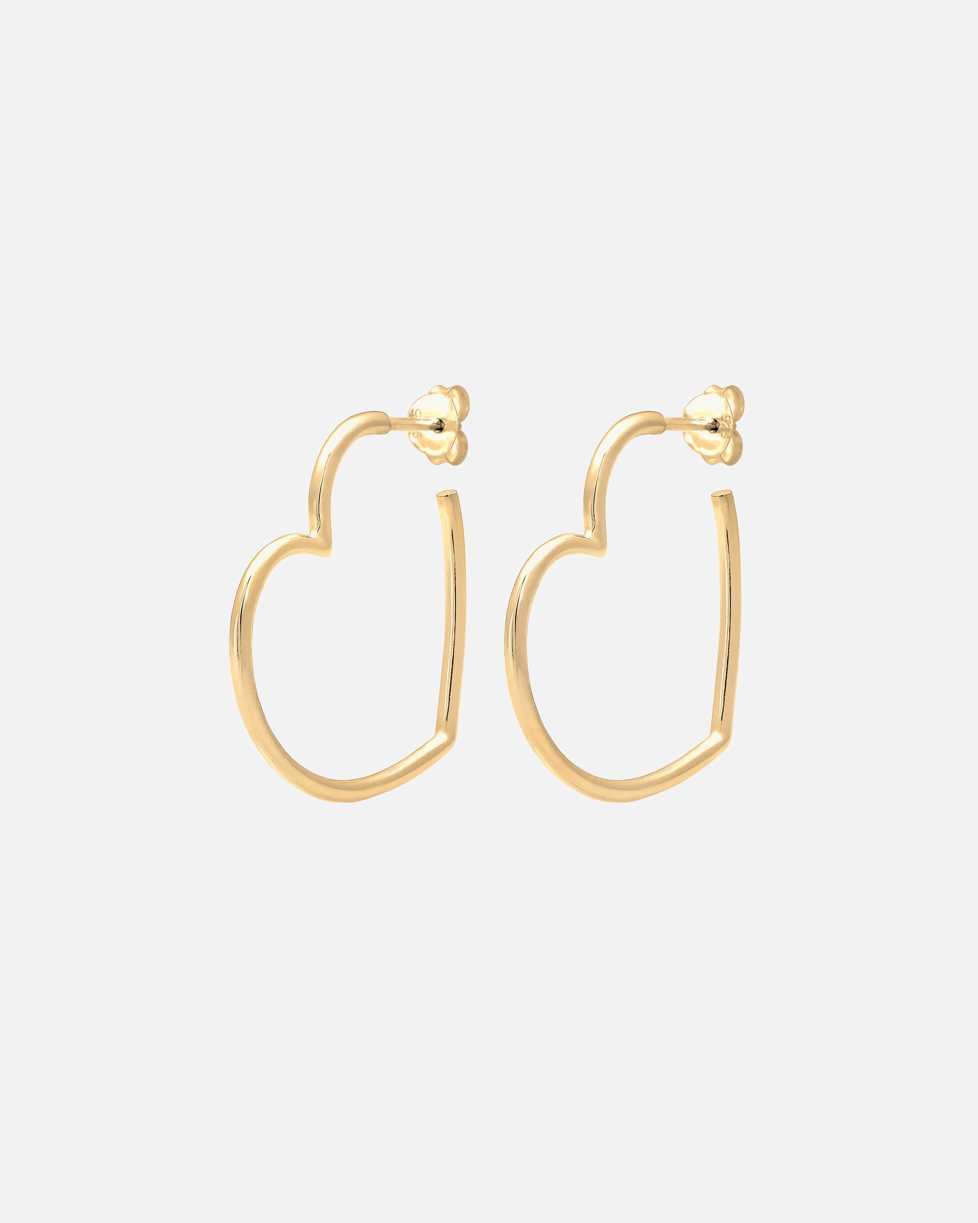 Boucles d'oreilles pour Femme Elli Femmes Créoles Cœur Filigrane en Argent Sterling 925 goldfarben