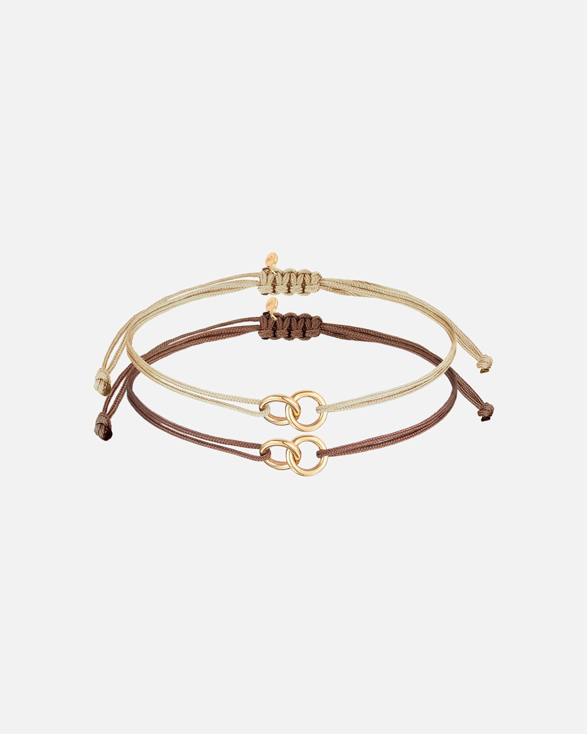 Bracelet pour Femme Set Bracelet Cercle 925 Sterling Silver Gold-plated goldfarben