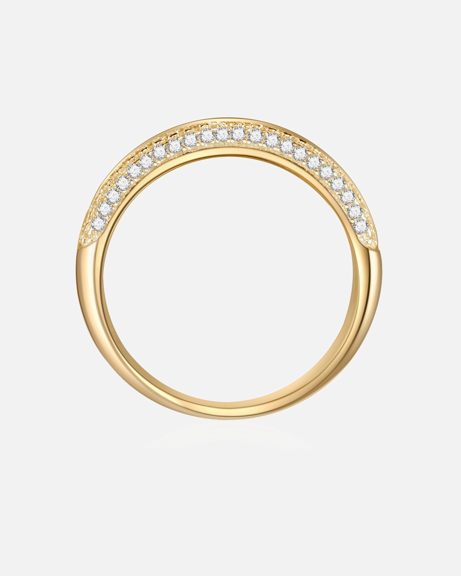 Bague pour Femme Rafaela Donata Bague en argent Argent sterling Oxyde de zirconium (CZ) en Or jaune 58