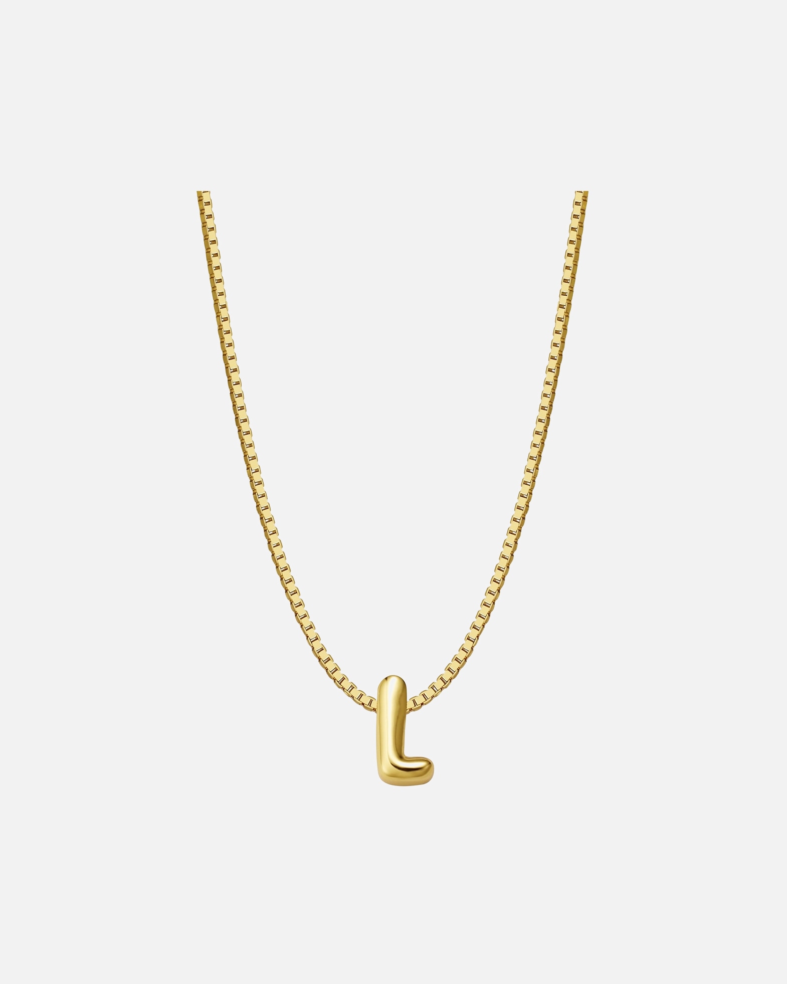 Collier pour Femme Glanzstücke München Collier Lettre L en Argent Sterling en or jaune 40,0 cm Basiskette + 5,0 cm Verlängerung