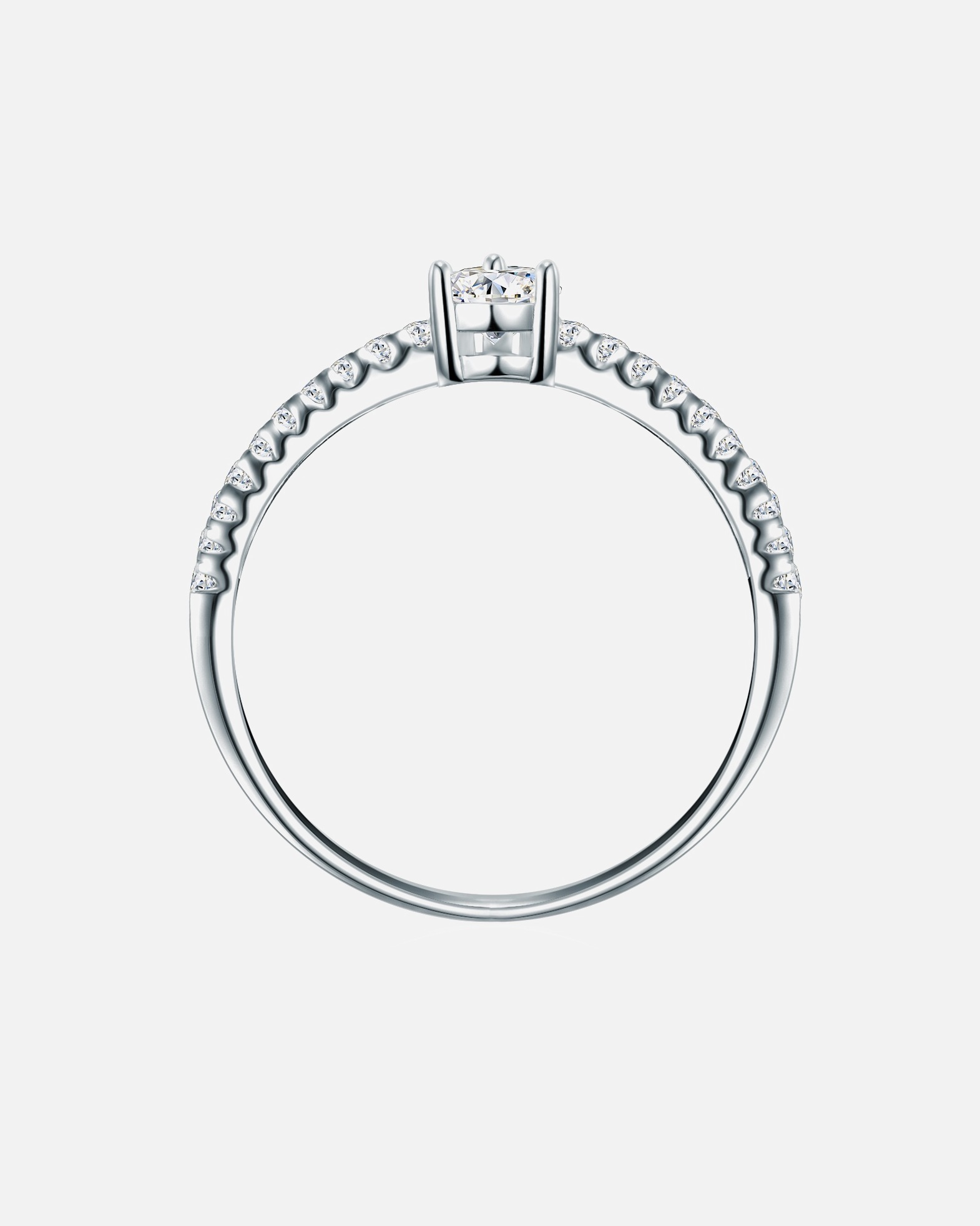 Bague pour Femme Trilani Bague en argent Argent sterling Oxyde de zirconium (CZ) en Argent 60