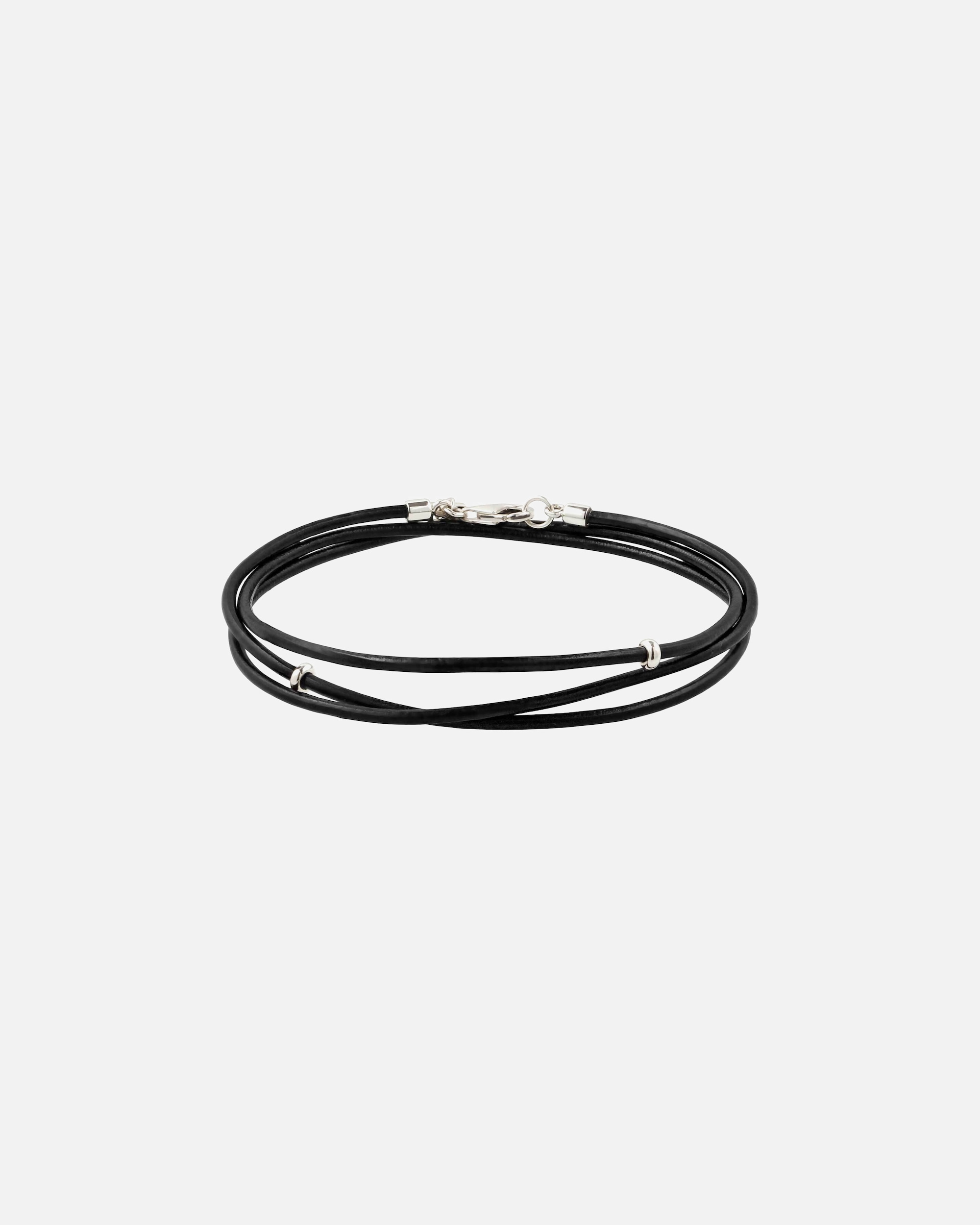 Bracelet pour Homme KUZZOI Bracelet cuir homme 925 Sterling Silver 19