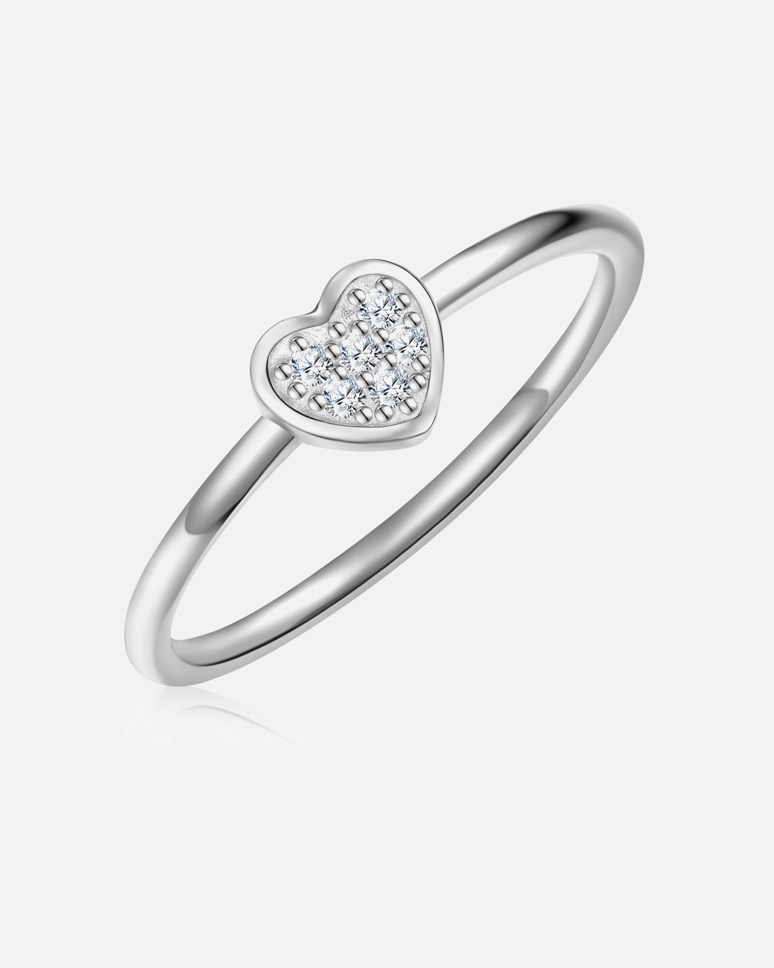 Bague pour Femme Glanzstücke München Bague Coeur en Argent sterling en Argent 50