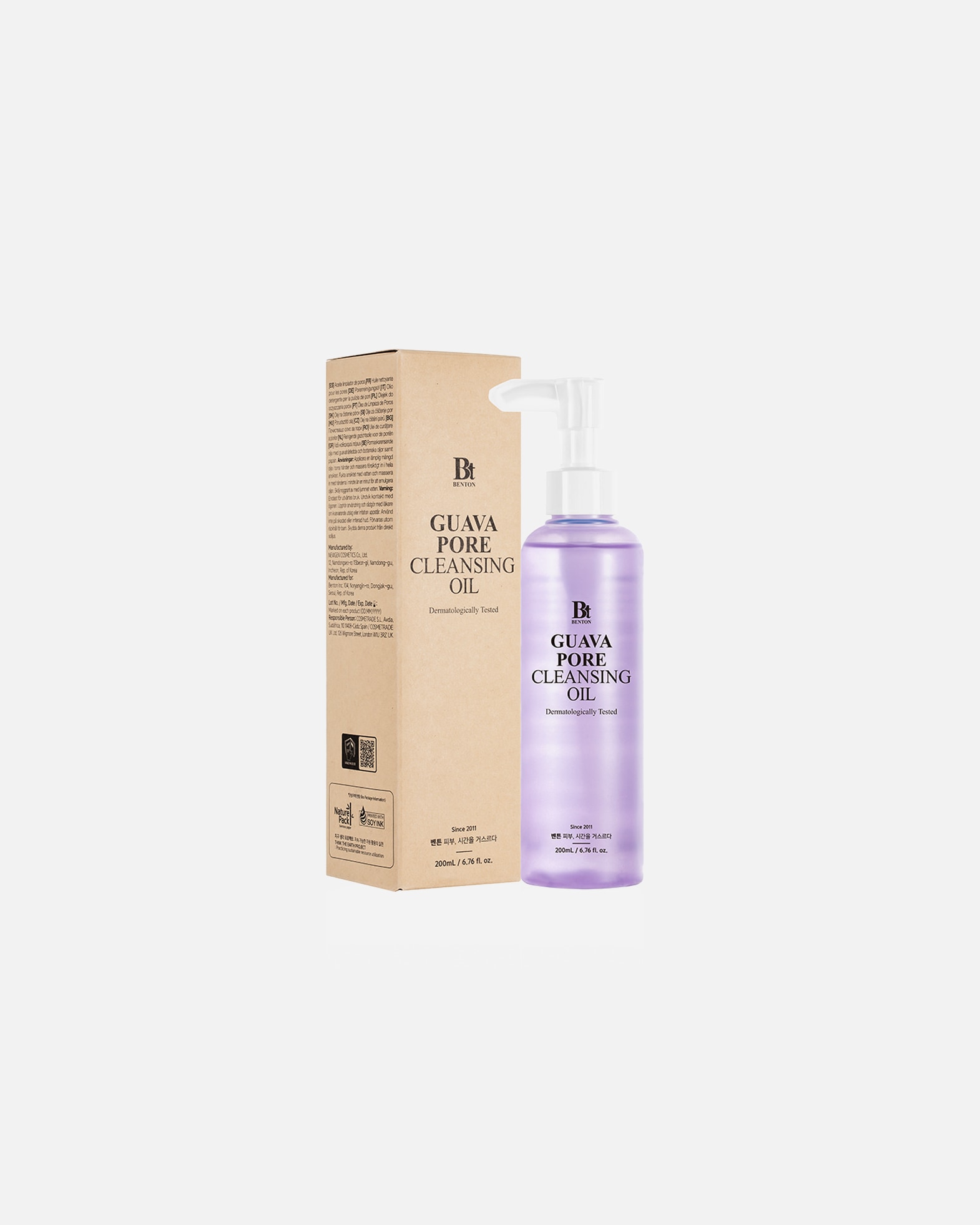 Huile nettoyante visage pour Unisexe Benton Pore Cleansing Oil Guava Guava - 200 ml