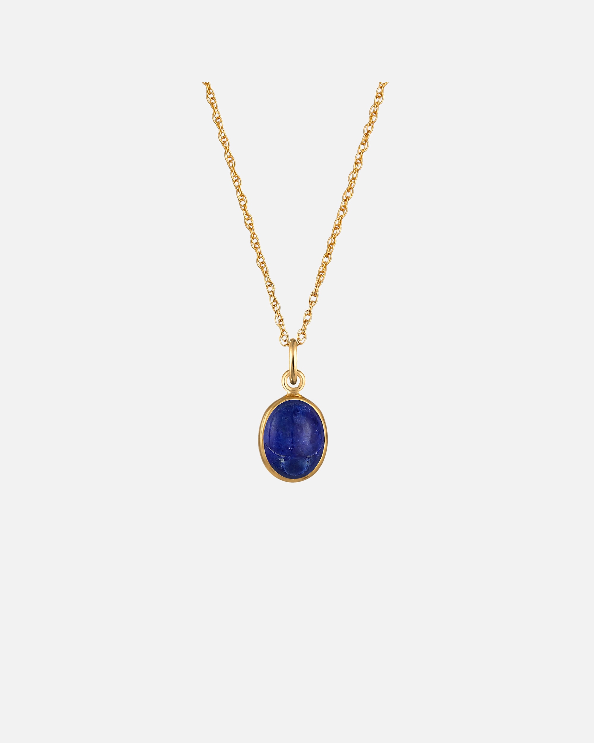 Collier pour Femme Elli Lapis Lazuli Pierres précieuses Pendentif ovale 925 Argent goldfarben