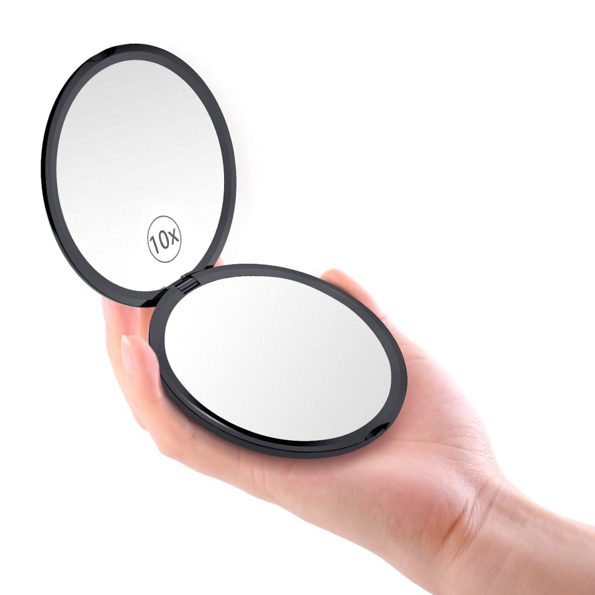 Miroir De Poche, Grossissement X1/2x, LED, Miroir De Maquillage Compact Avec Lumiere Pour Sac A Main 2 Cotes Pliable Portable Noir 98142855 Miroir De Poche, Grossissement X1/2x, LED, Miroir De Maquillage Compact Avec Lumiere Pour Sac A Main 2 Cotes Pliable Portable Noir 98142855