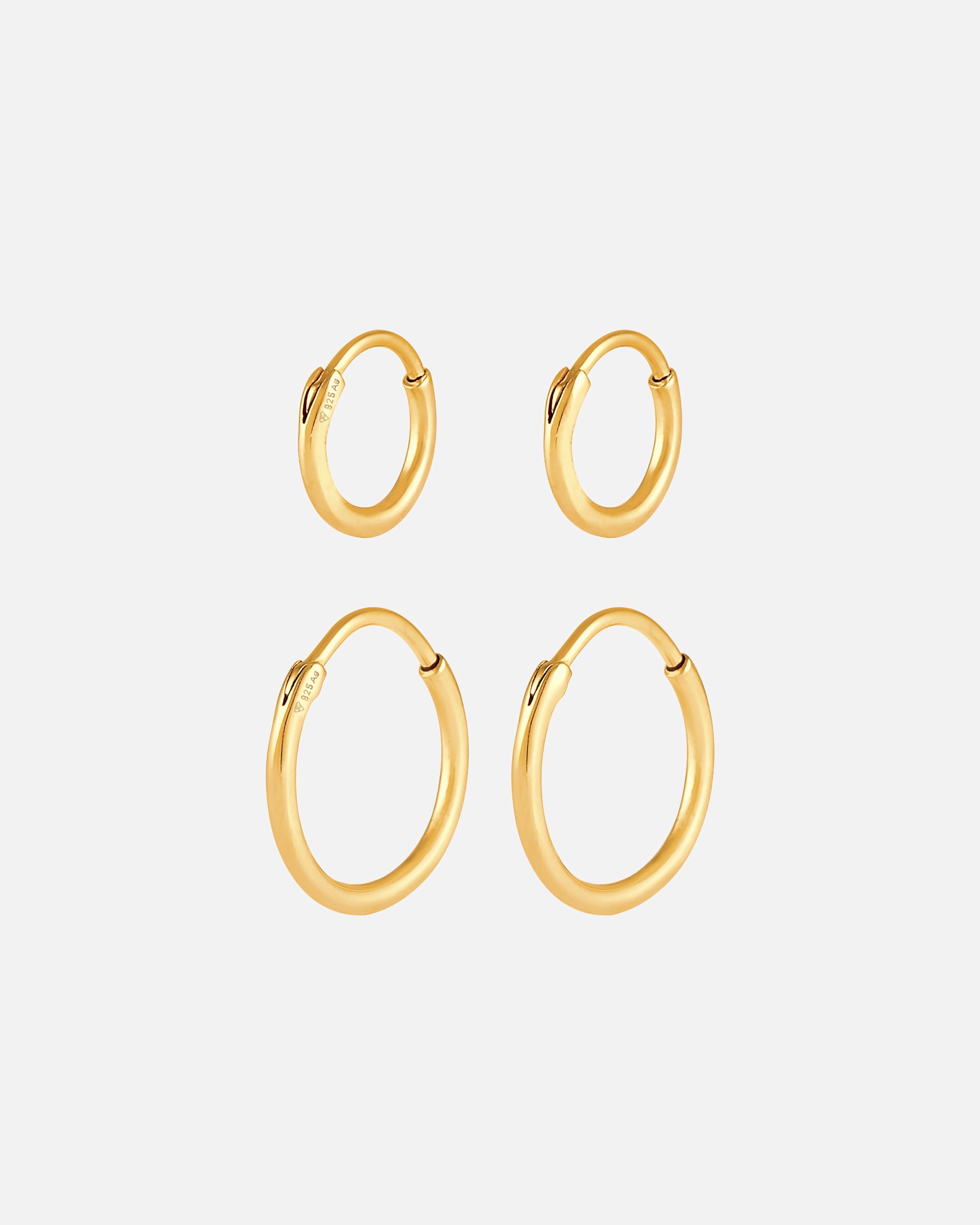 Boucles d'oreilles pour Femme Elli Set de boucles d'oreilles 925 Sterling Silver goldfarben