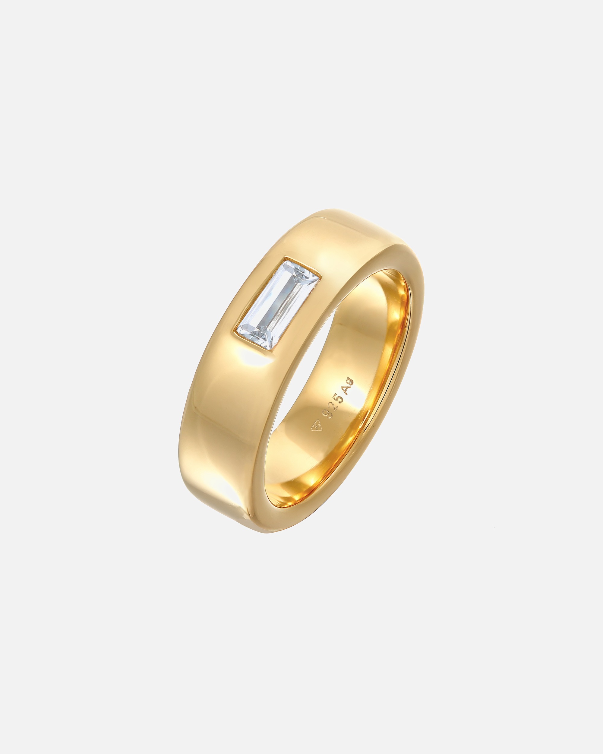 Bague pour Femme Elli PREMIUM Bandring Topas Elegant 925 Silber rhodiniert 52