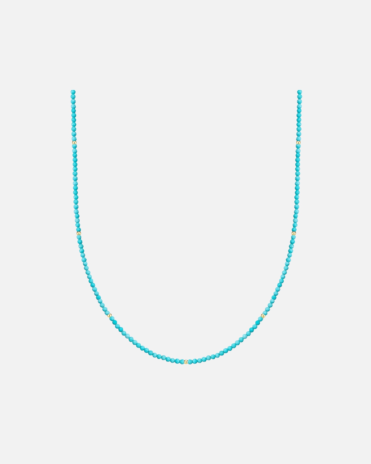 Collier pour Femme Glanzstücke München Collier en acier inoxydable en doré avec turquoise (rek.) Chaîne de base 40,0 cm + extension 5,0 c