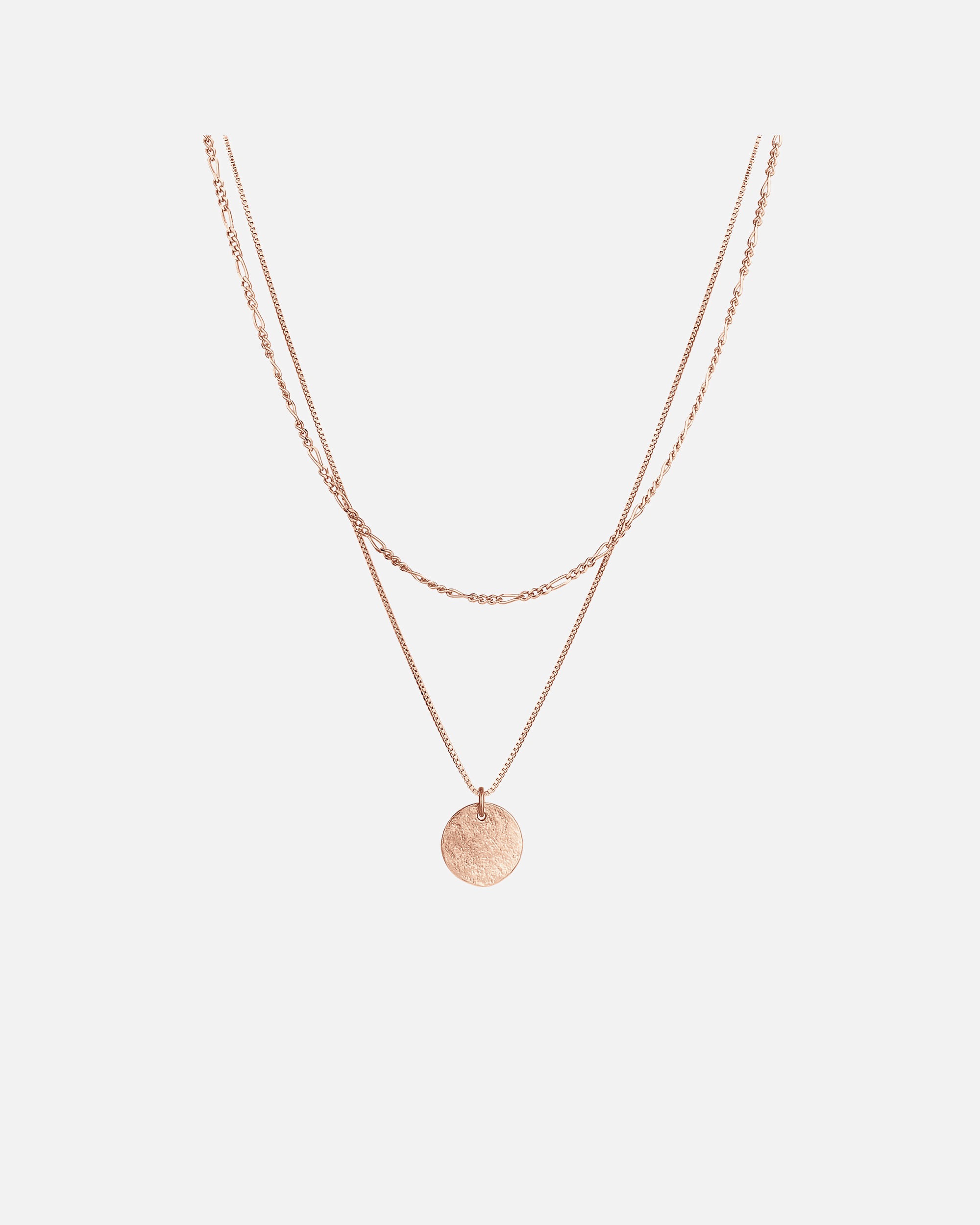 Collier pour Femme Elli Couches plaquettes Figaro Boho 2 couches Argent 925 40