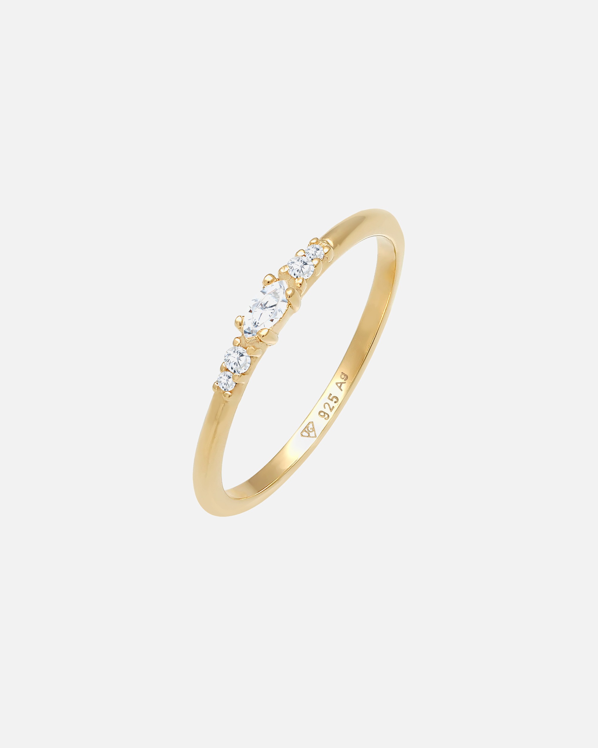 Bague pour Femme Elli Zirconia Marquise Élégante fiançailles 925 Argent 56