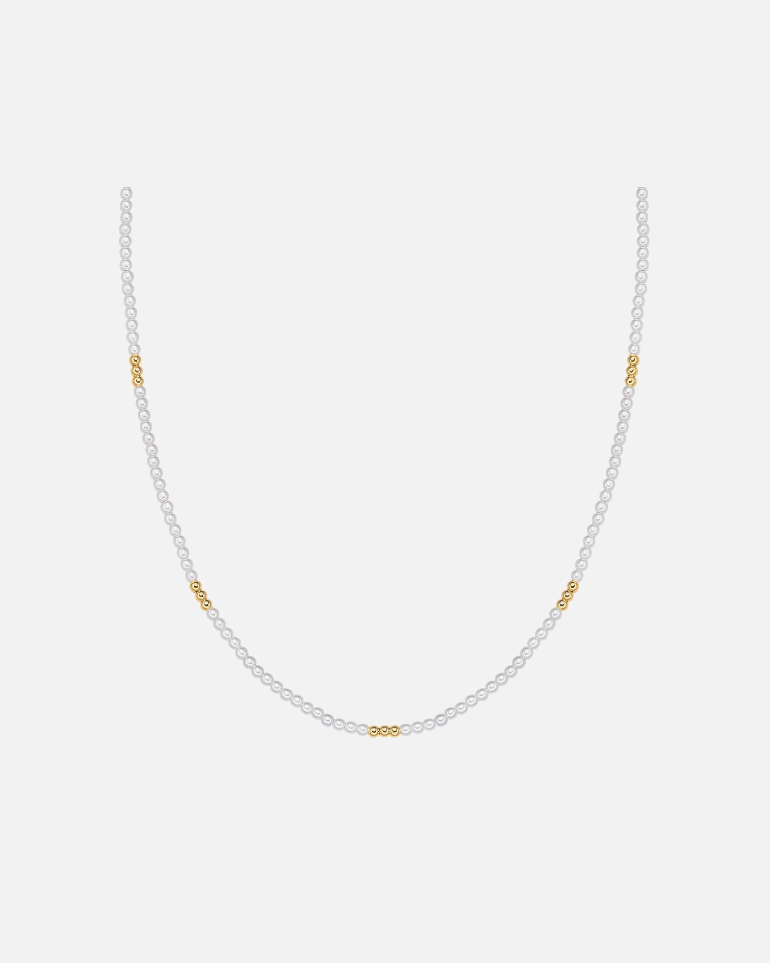 Collier pour Femme Yokoamii Chaîne en Alliage de fer en Or jaune Chaîne de base 45,0 + rallonge de 5,0 cm