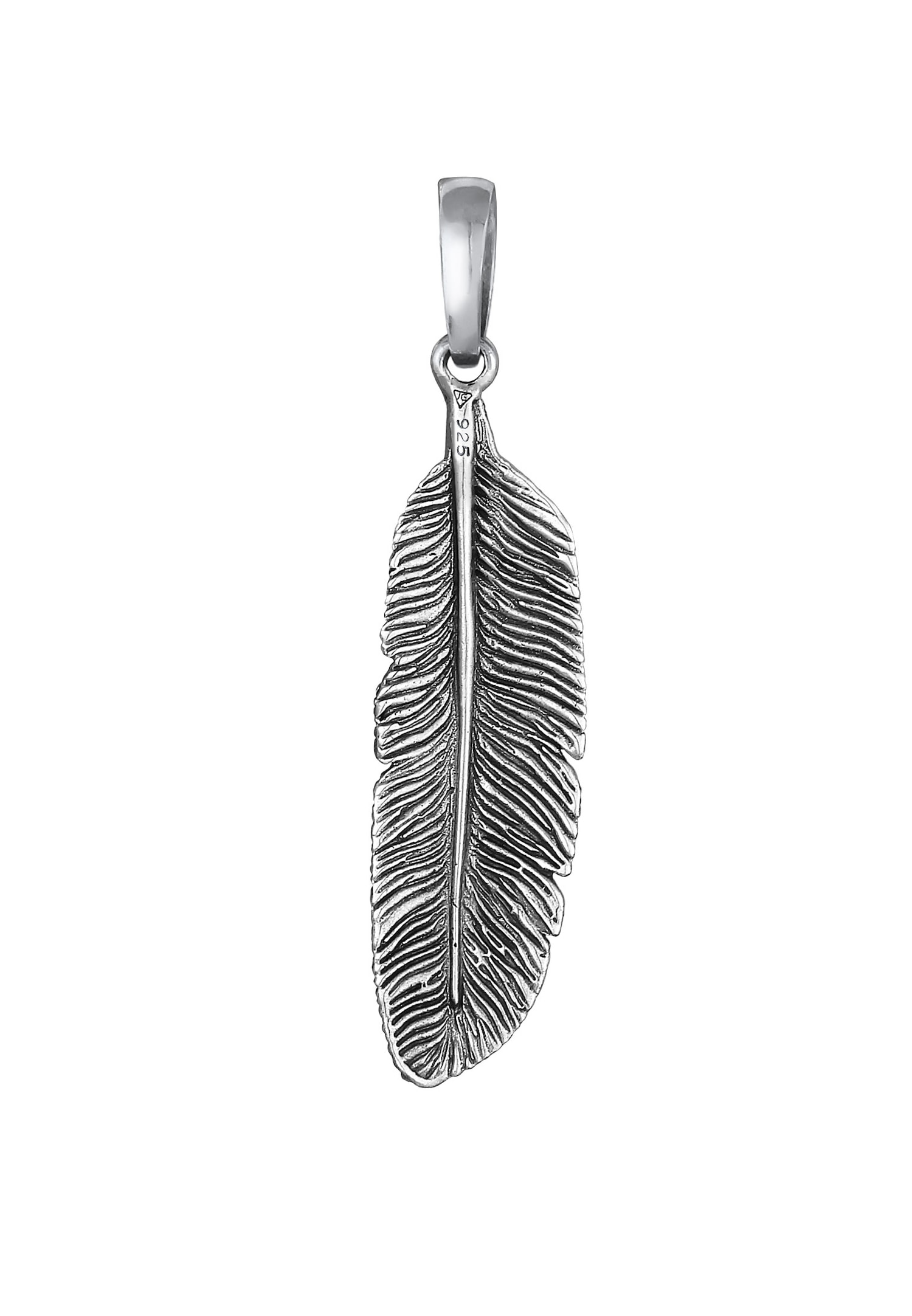 KUZZOI Pendentif pour homme en argent 925 avec plume symbole du