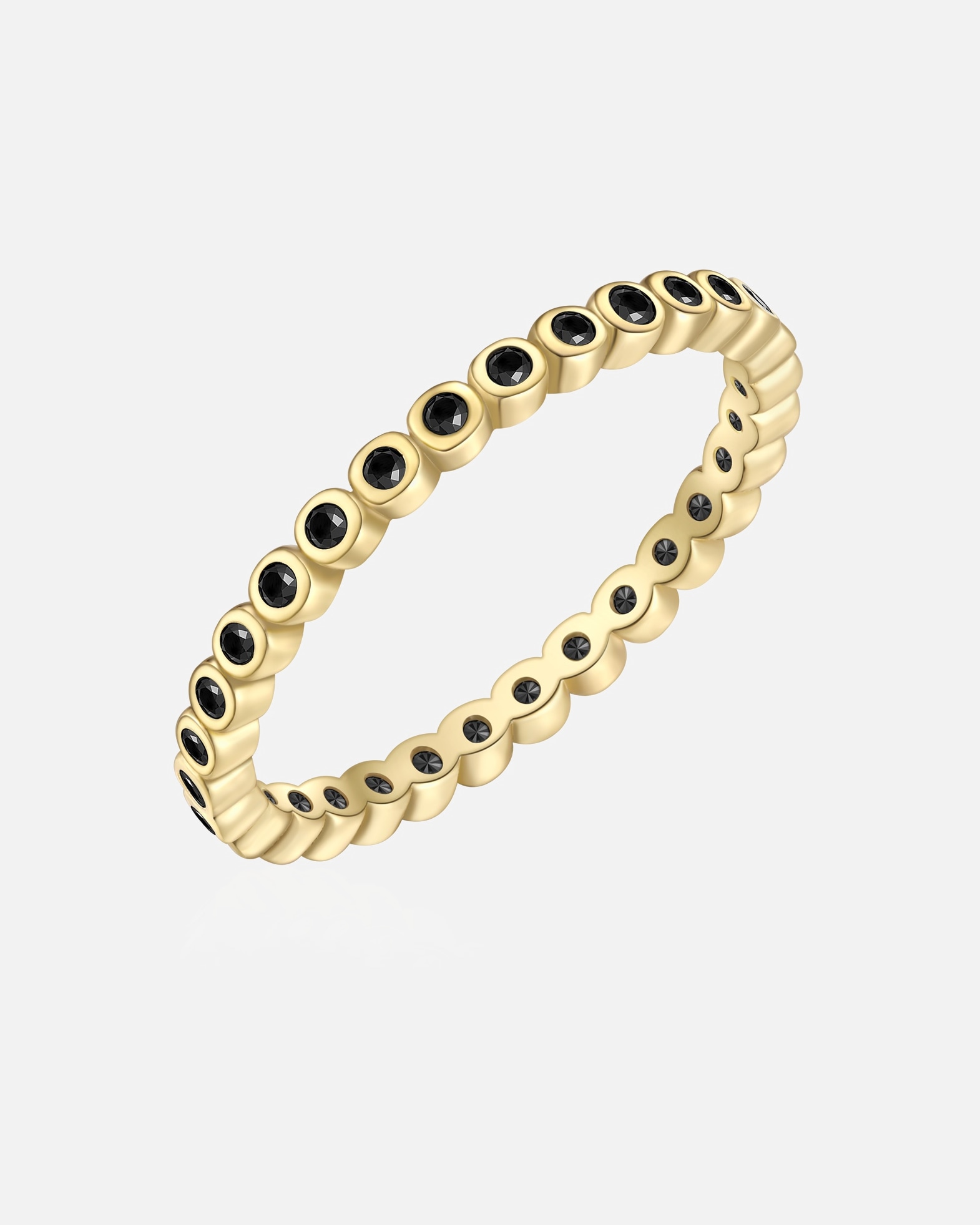 Bague pour Femme Glanzstücke München Bague en Argent Sterling en or jaune avec Zirconium 54