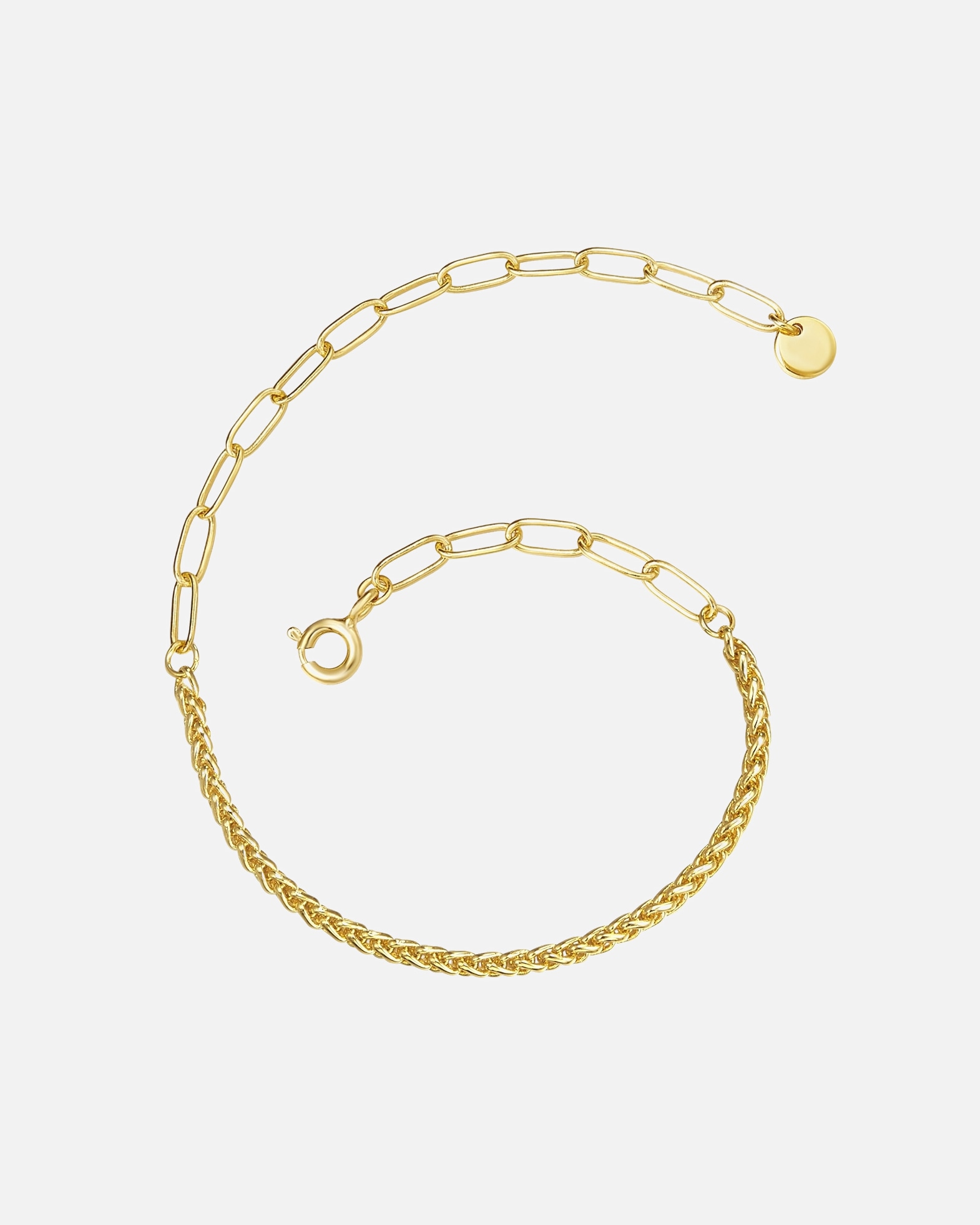 Bracelet pour Femme Lulu & Jane Bracelet en Laiton en Or jaune 18,0 cm