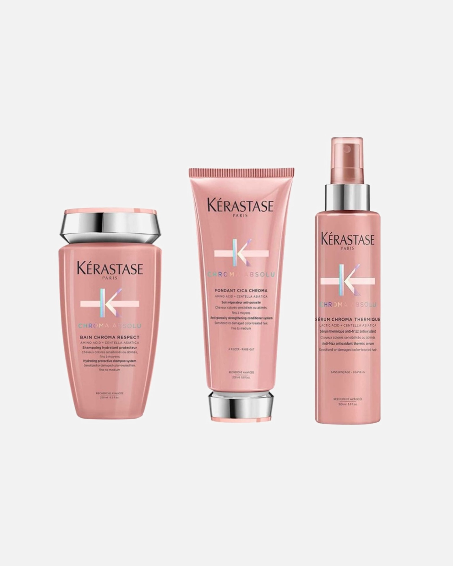 Coffret soin cheveux pour Femme Kérastase Chroma Absolu Coffret Respect Serum (Bain / Fondant/ Serum Protect) 1 pièce