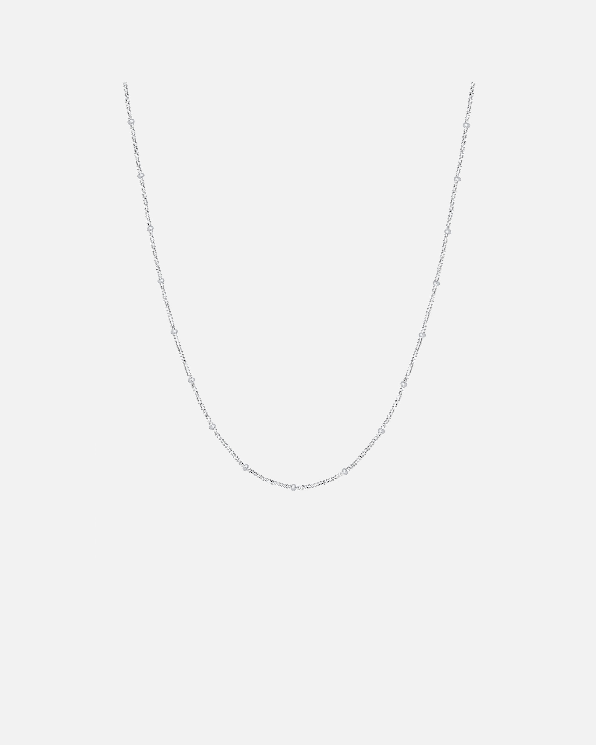 Collier pour Femme Basic chaîne blindée boules tendance fine Argent 925 60