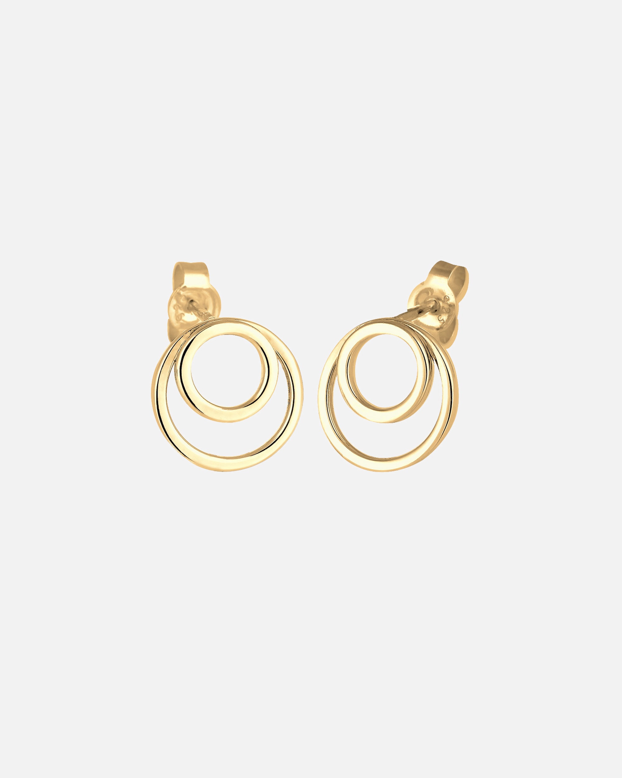 Boucles d'oreilles pour Femme Elli Circulaires de base Geo Minimal Boucles d'Oreilles Femme Argent (925/1000) goldfarben