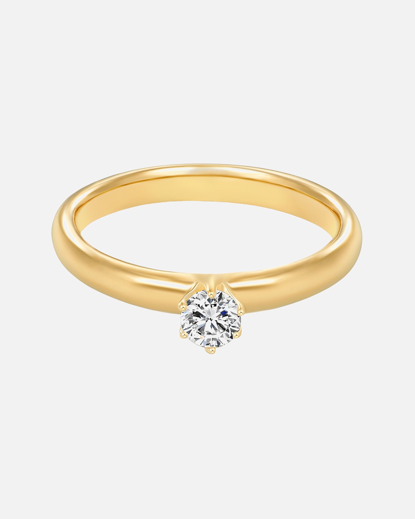 Bague pour Femme Trilani Bague en argent Argent sterling Oxyde de zirconium (CZ) en Or jaune 62
