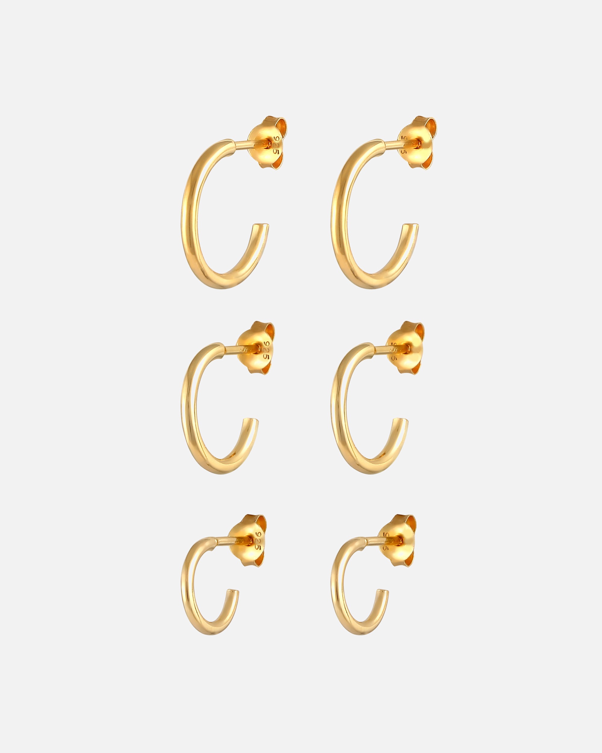 Boucles d'oreilles pour Femme Elli Tendance Basique Boucles d'Oreilles Femme - (925/1000) Argent goldfarben
