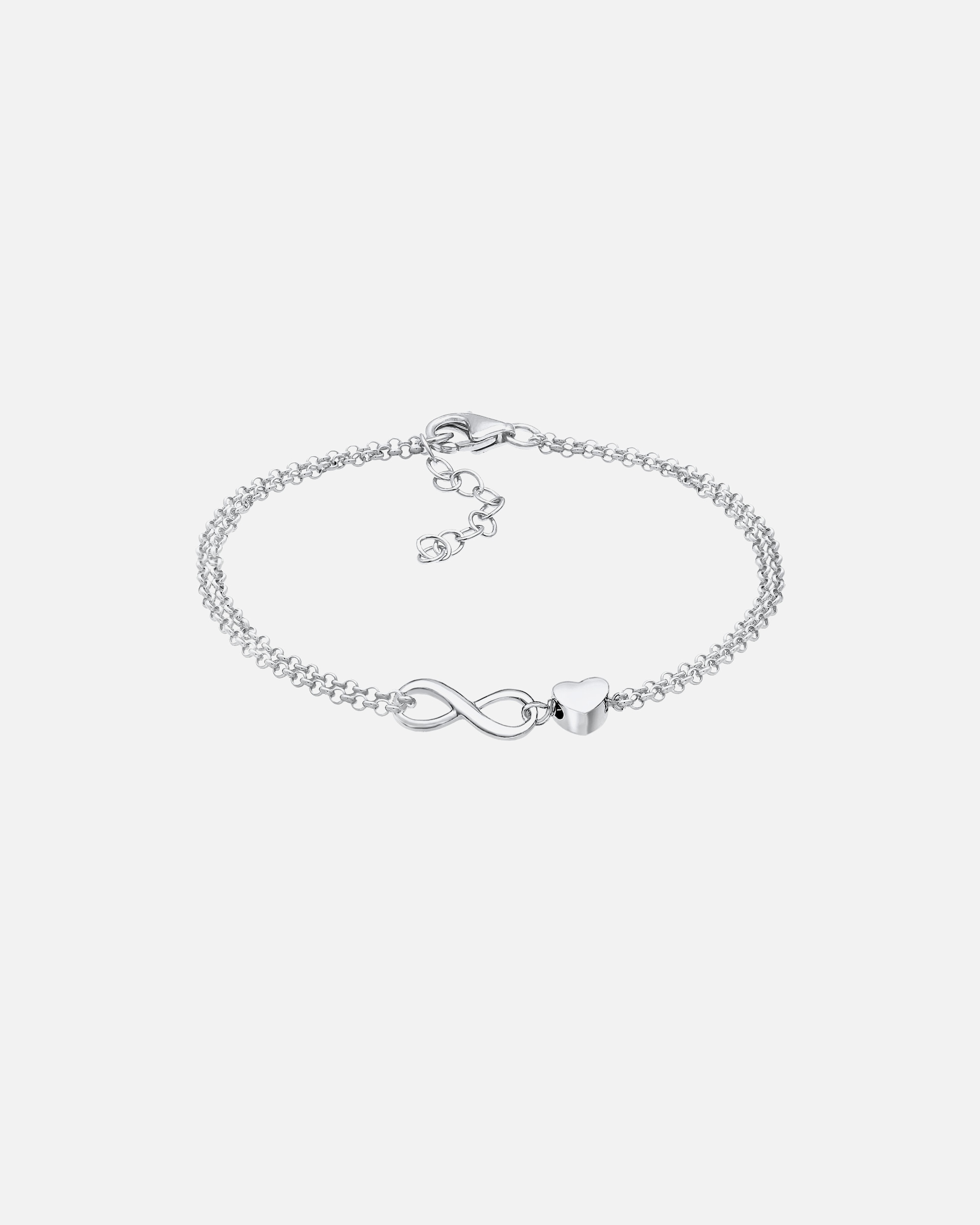 Bracelet pour Femme Elli Femmes Cœur Amour Infinité en Argent Sterling 925 silberfarben