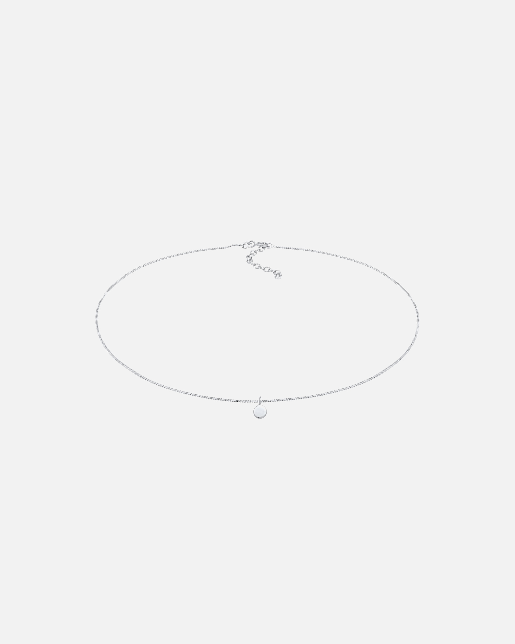 Collier pour Femme Elli Femmes choker cercle plaquette Coin géo en argent sterling 925 silberfarben