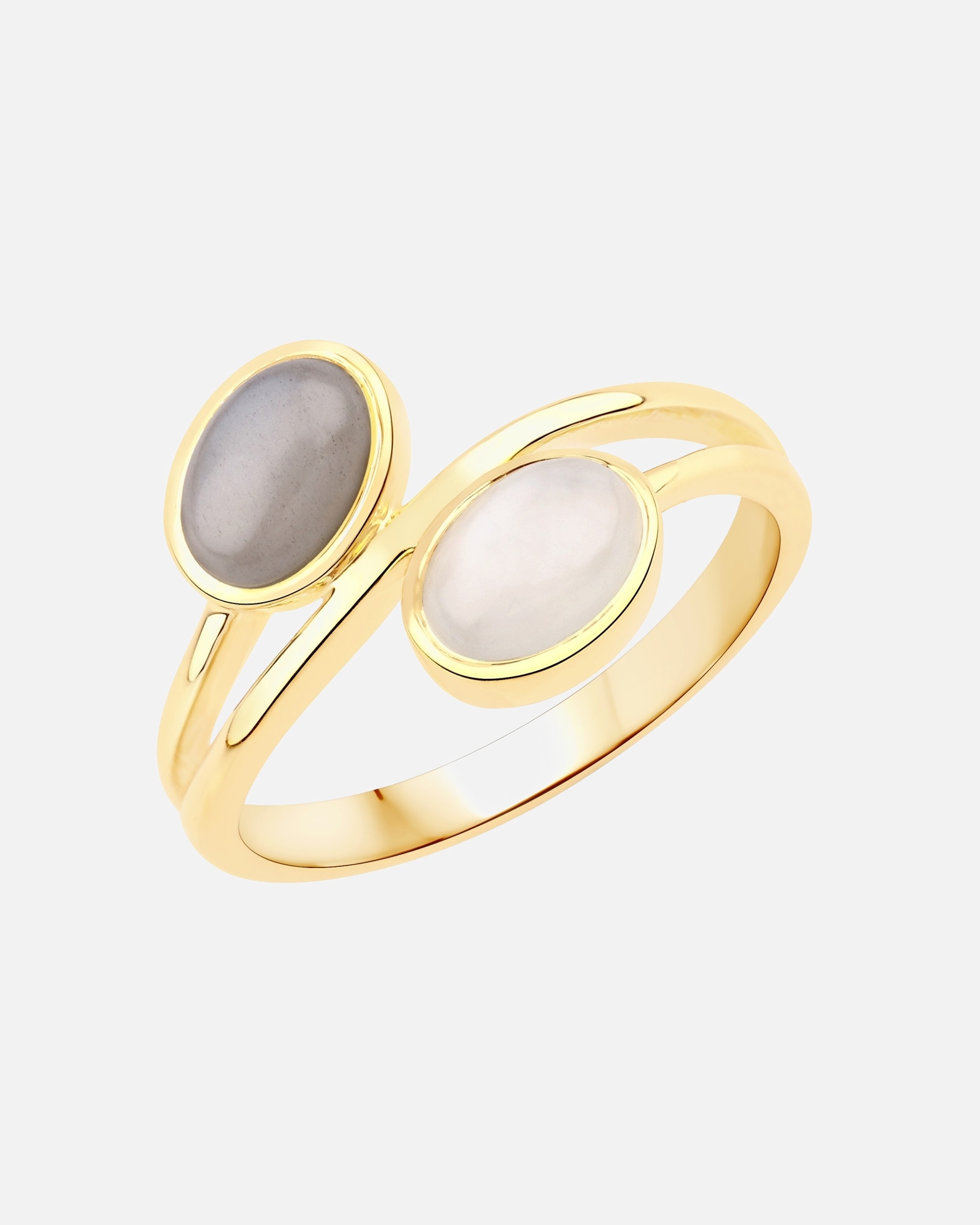 Bague pour Femme Rafaela Donata Bague Argent sterling Pierre de lune en Or jaune 60